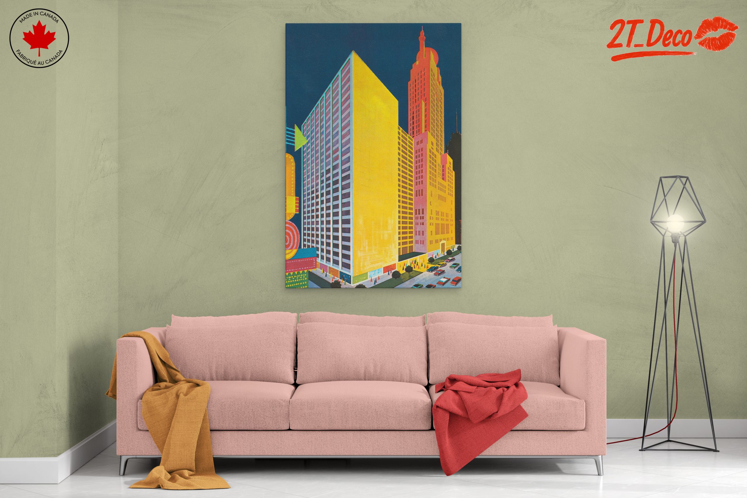 Colorful Cityscape Art with Modern Architecture - Image 2