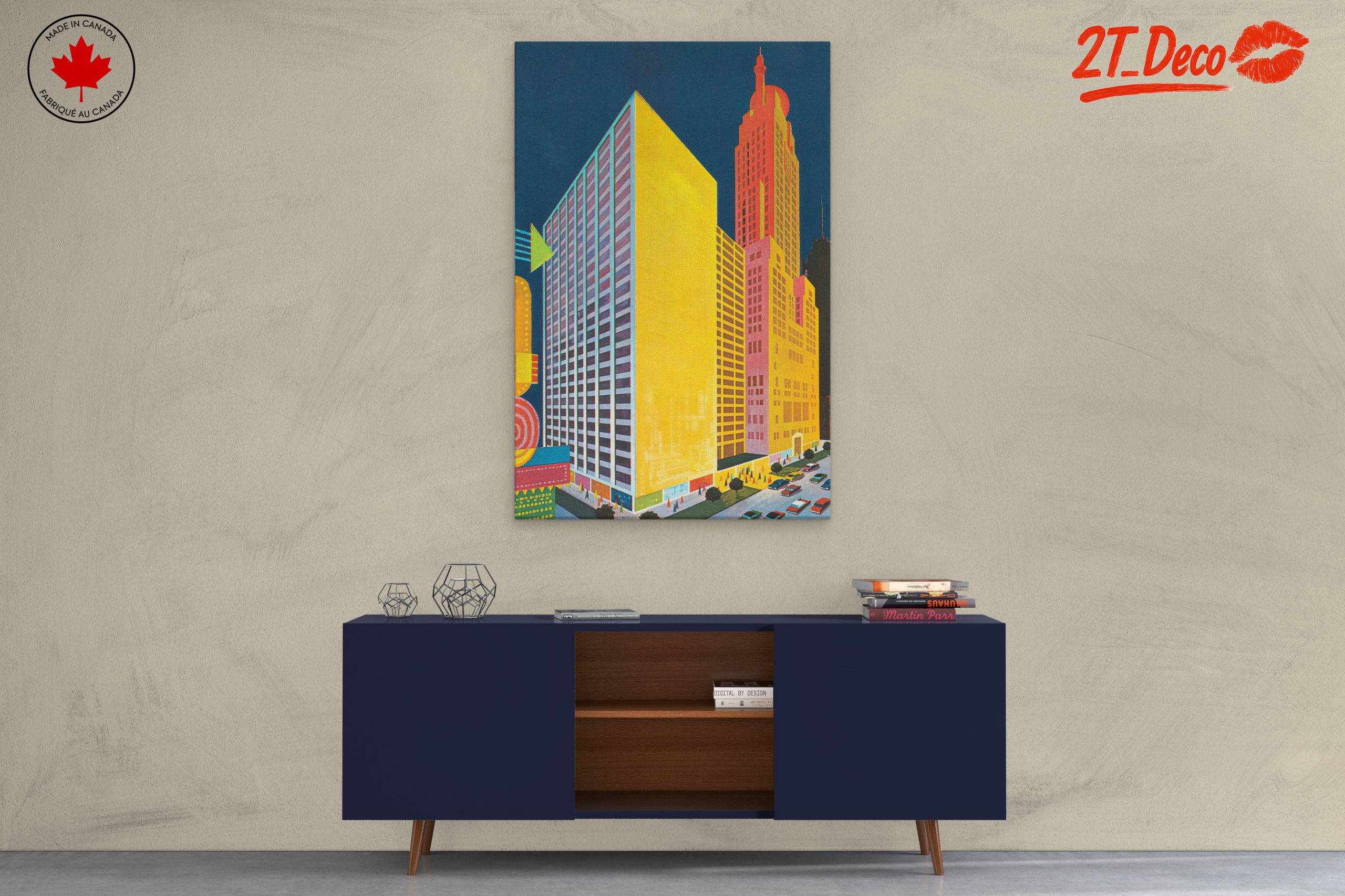 Colorful Cityscape Art with Modern Architecture - Image 3