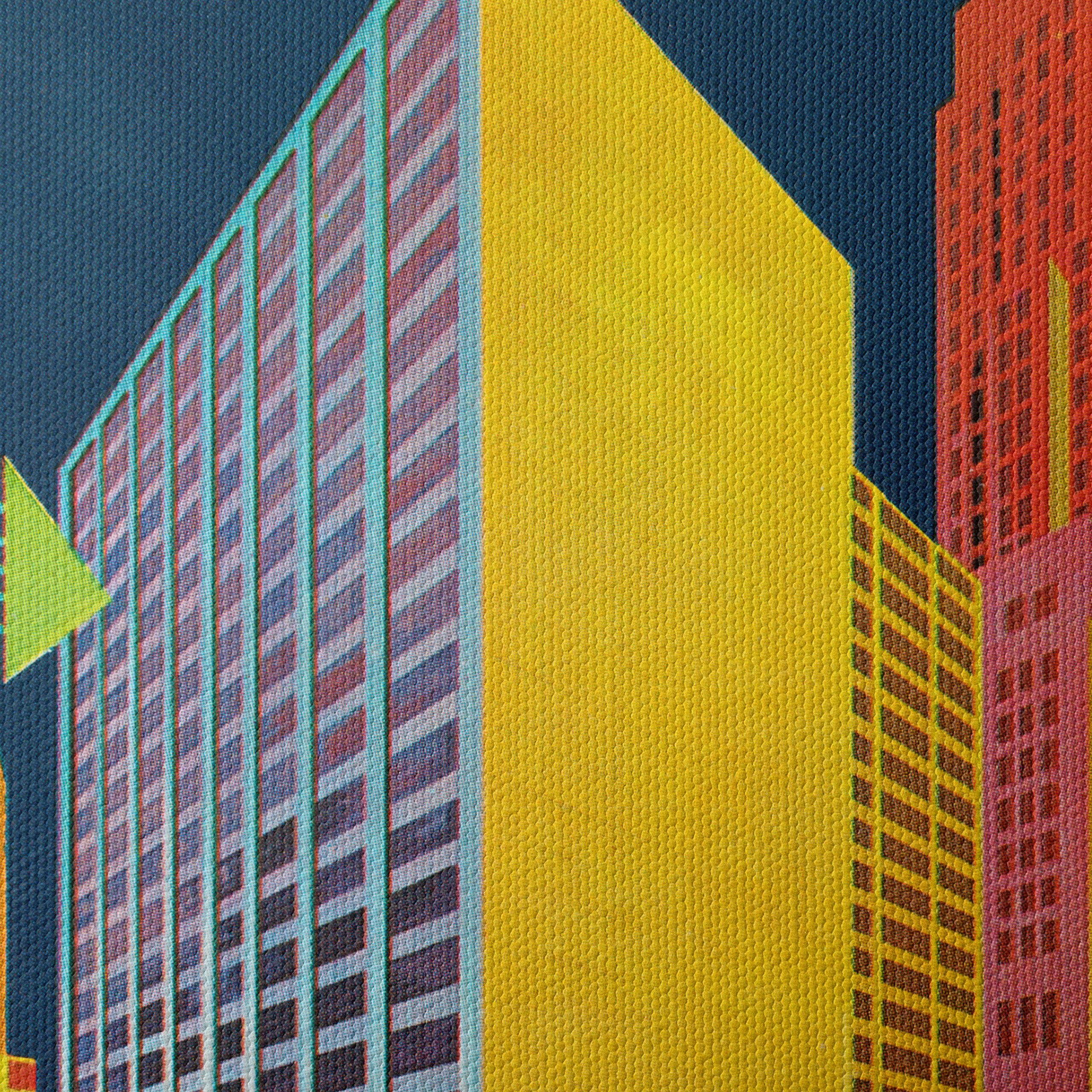 Colorful Cityscape Art with Modern Architecture - Image 4