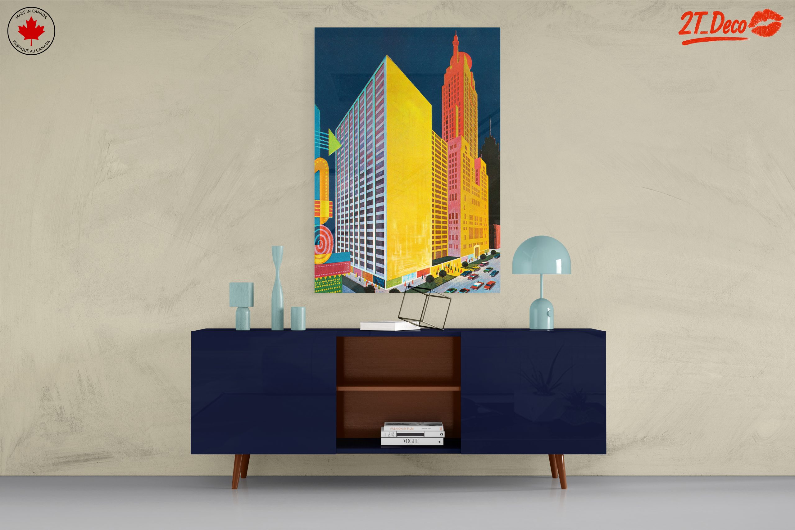 Colorful Cityscape Art with Modern Architecture - Image 8