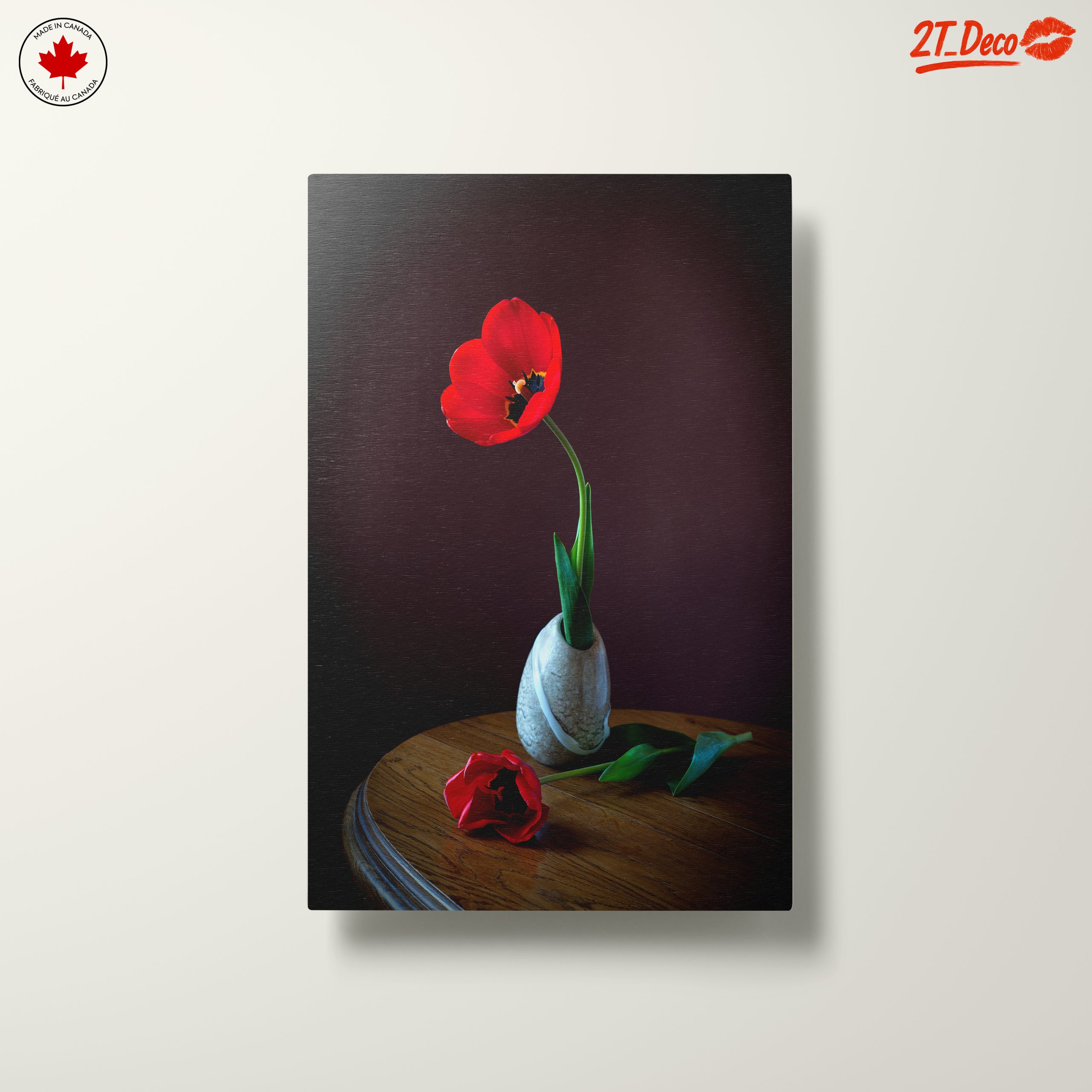 Striking Red Tulip in Elegant Vase - Image 10