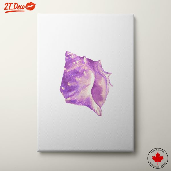 Purple Seashell Watercolor Art