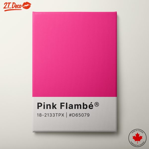 Vibrant Pink Abstract Art Display
