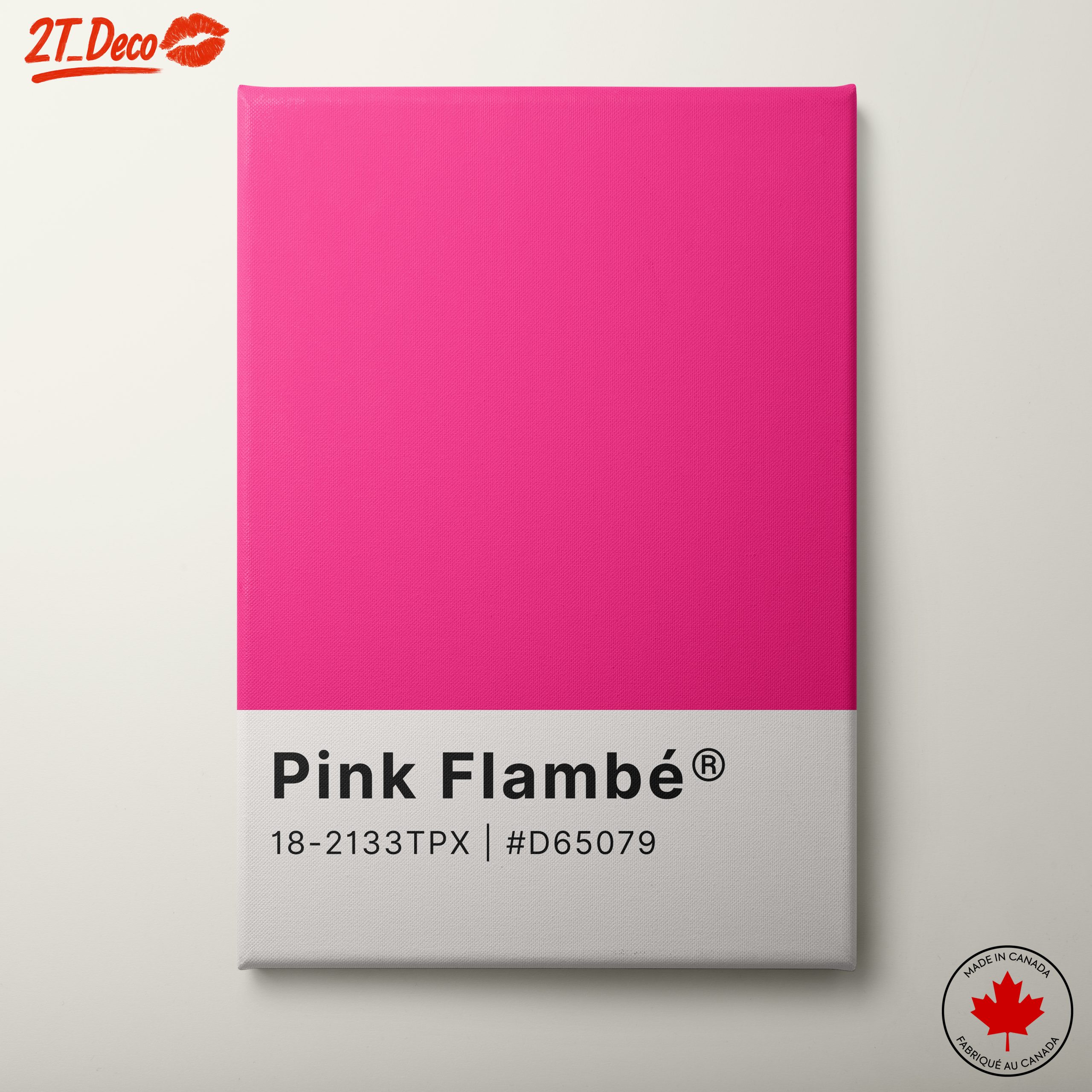 Vibrant Pink Abstract Art Display