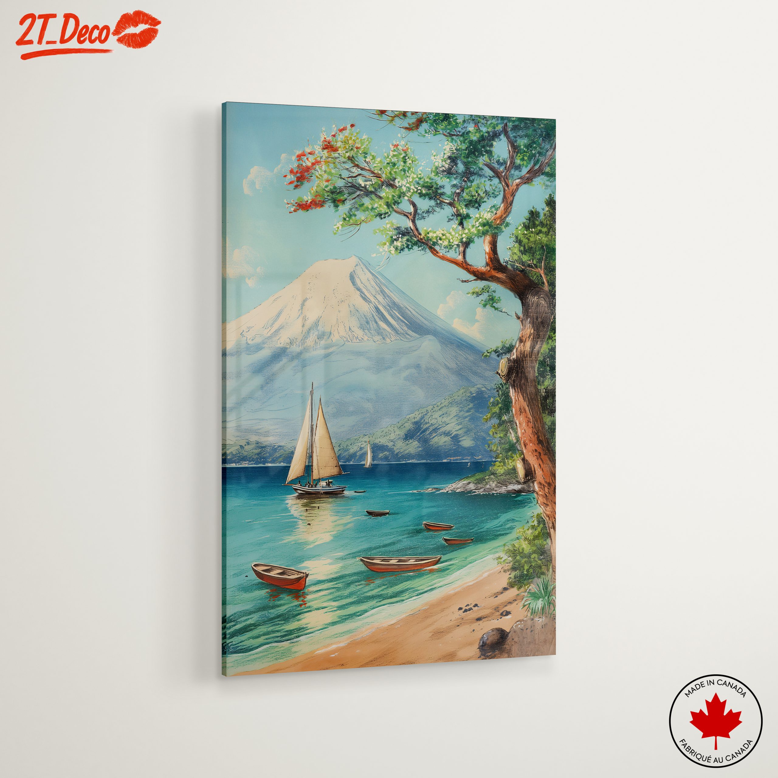 Serene Beach and Mountain Landscape - Image 6