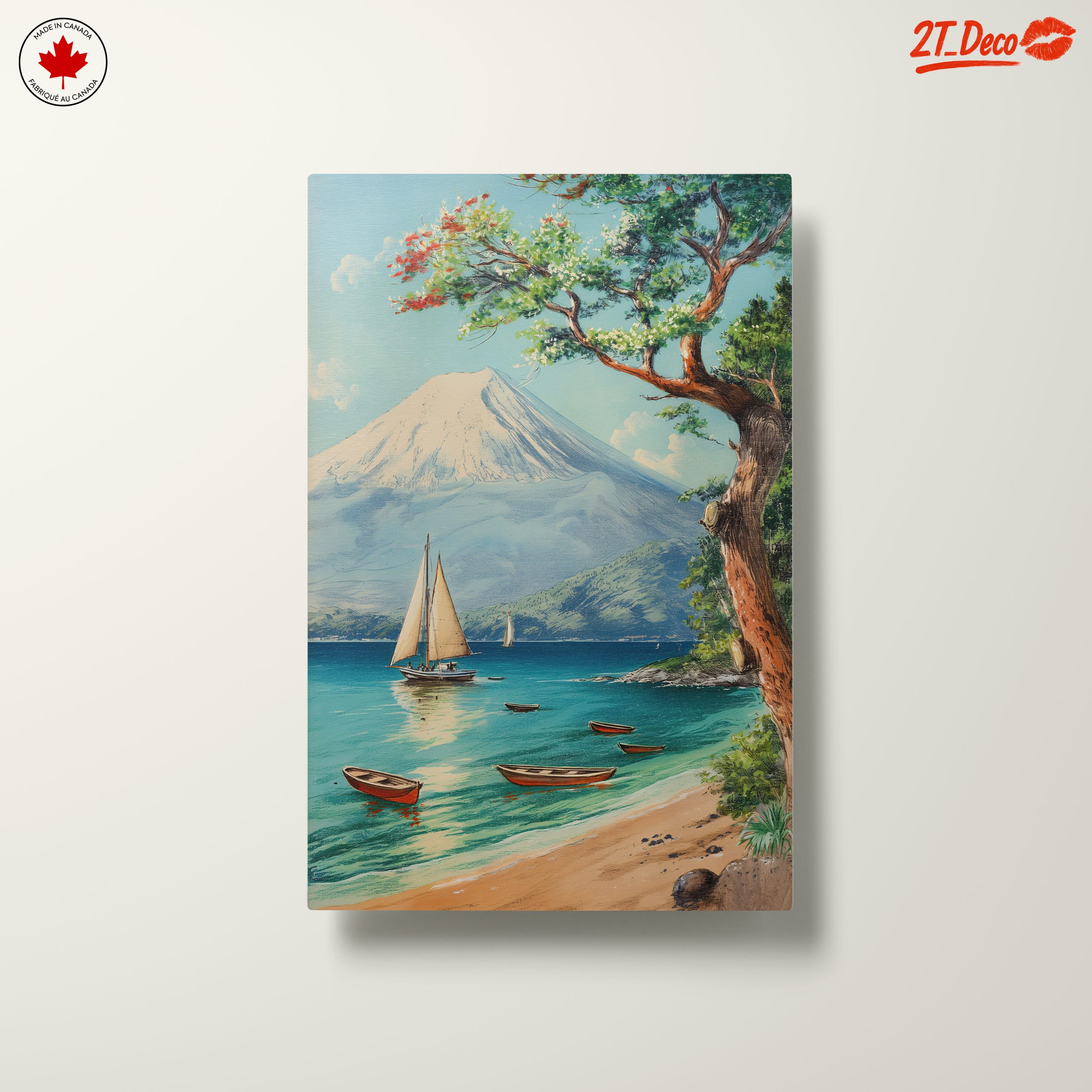 Serene Beach and Mountain Landscape - Image 10
