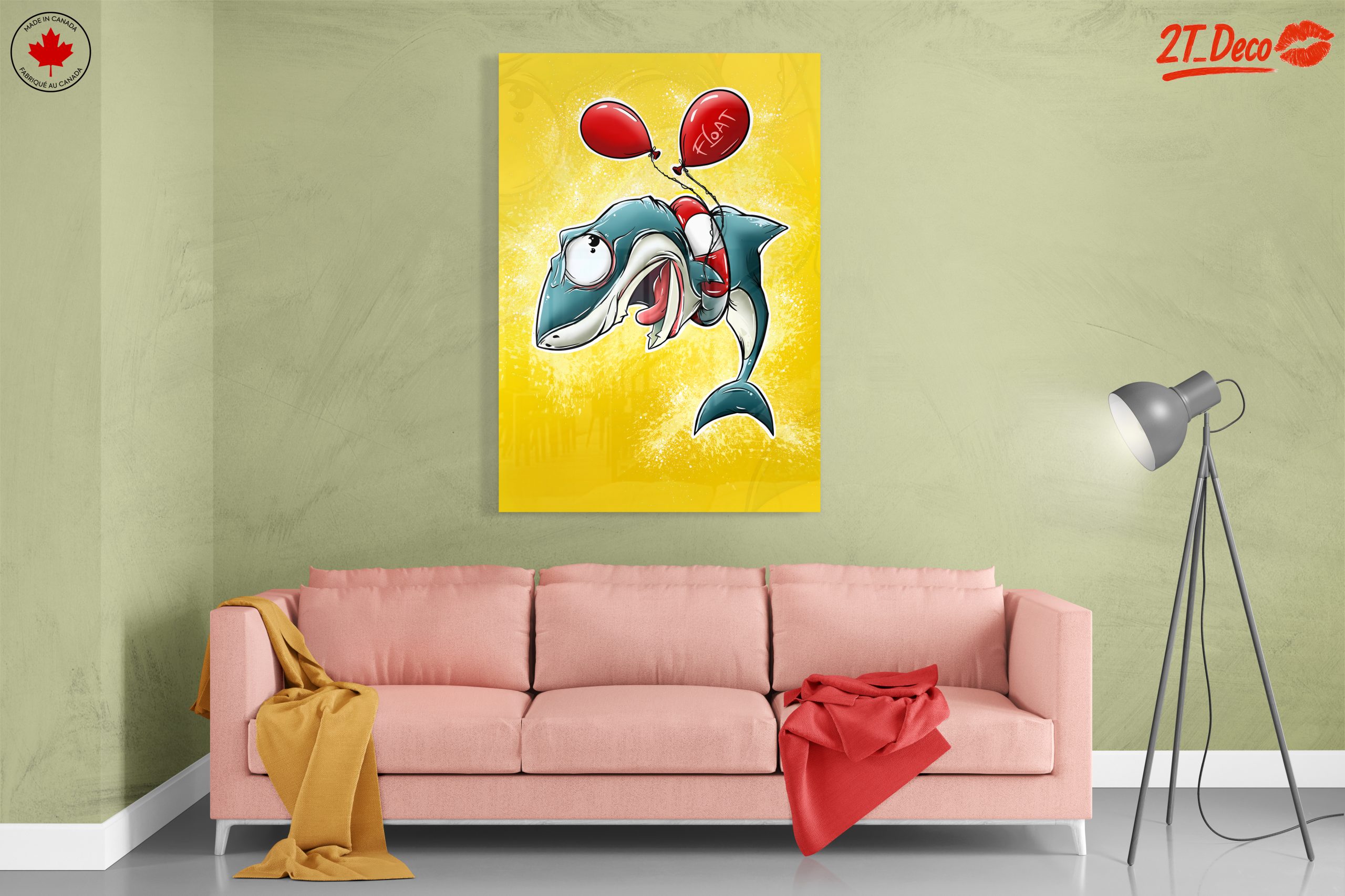 Whimsical Shark Character with Balloons - Image 7