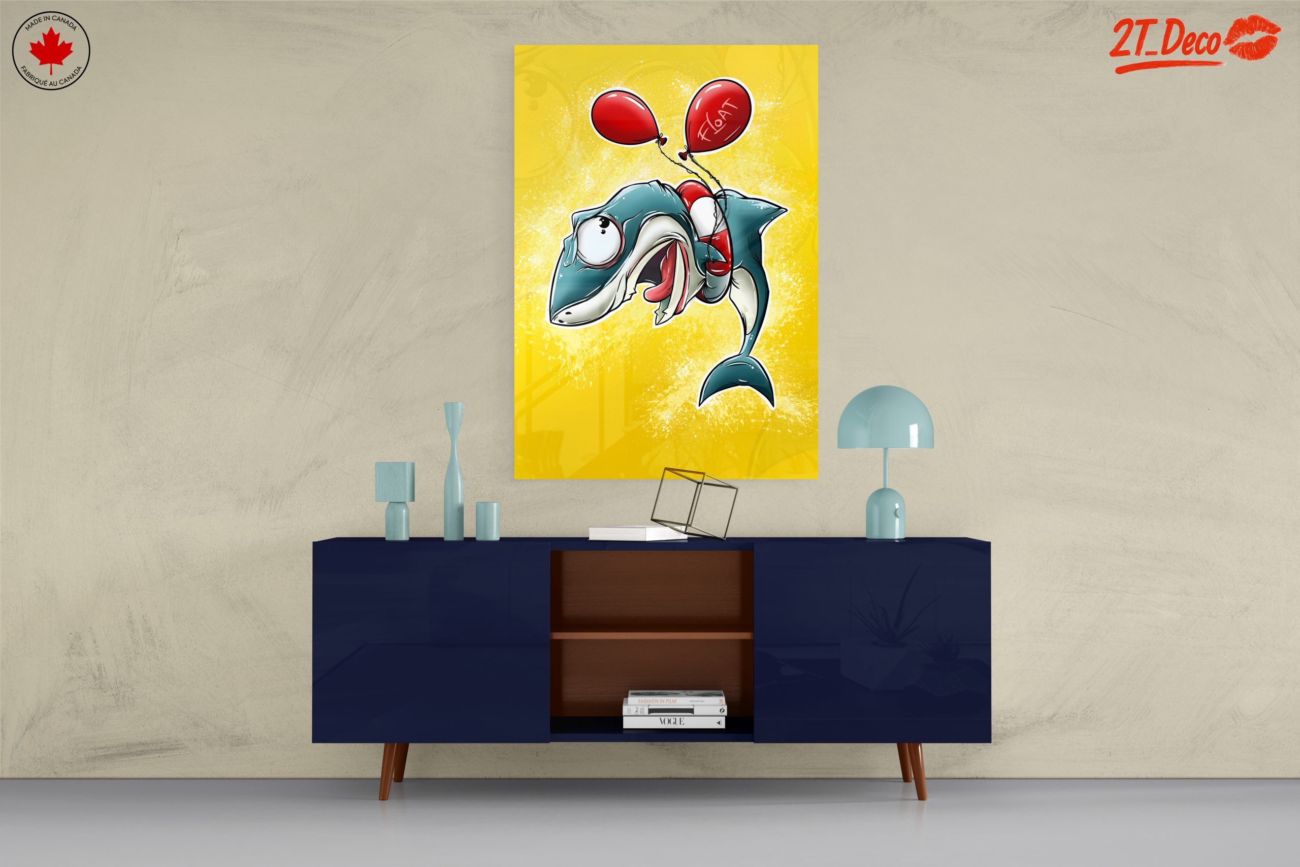 Whimsical Shark Character with Balloons - Image 8