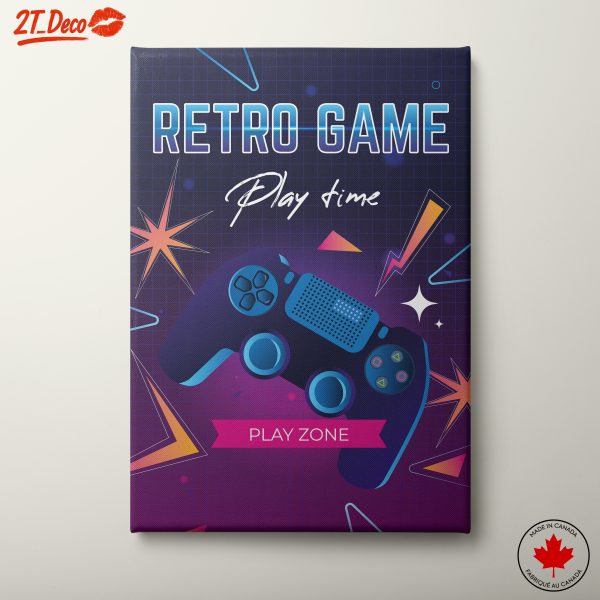 Retro Gaming Play Zone Art