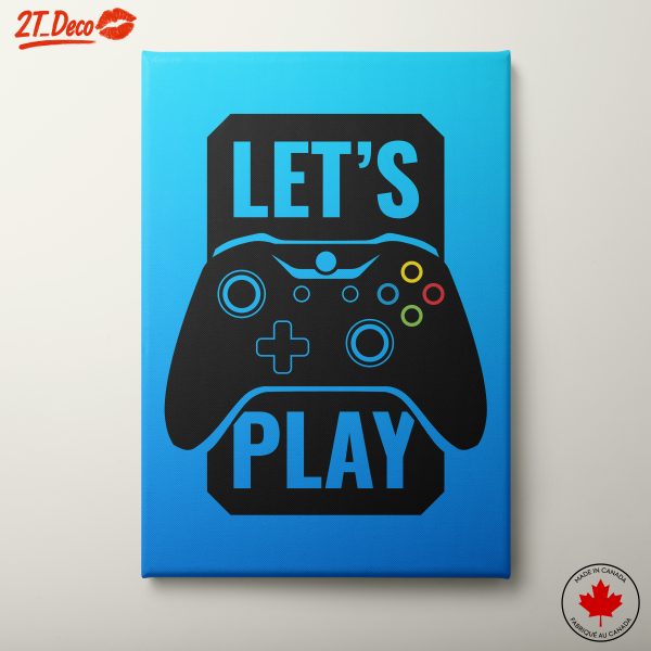 Let's Play Gaming Art Wall Decor