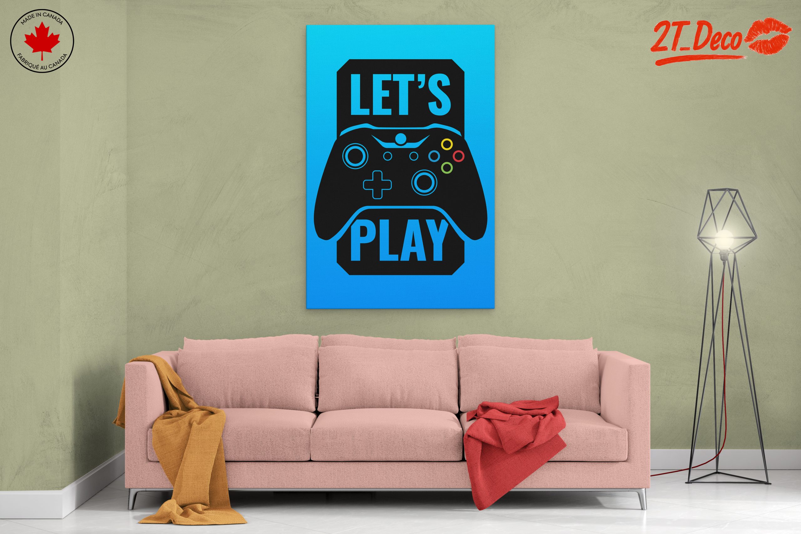 Let's Play Gaming Art Wall Decor - Image 2