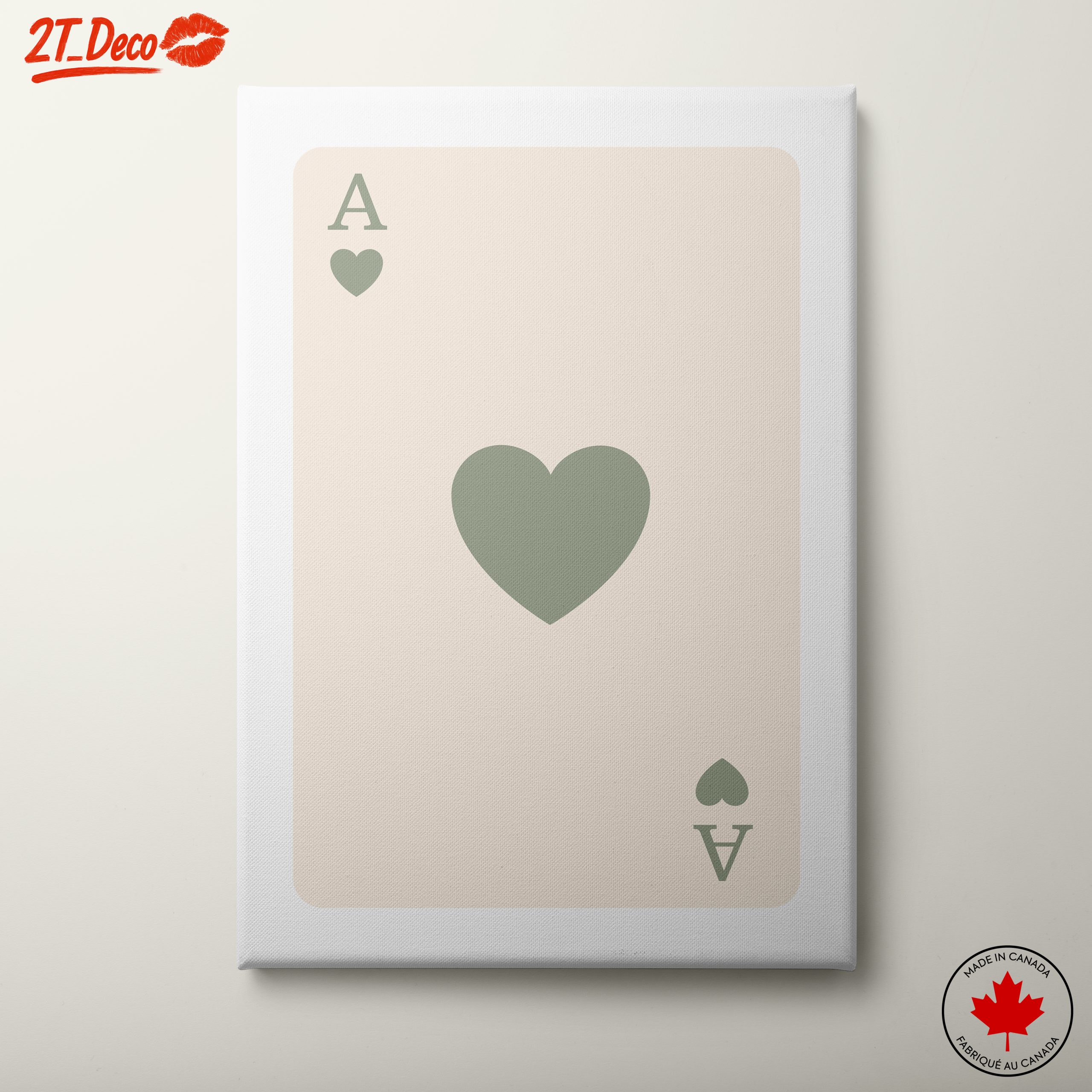 Ace of Hearts Playing Card Art 22