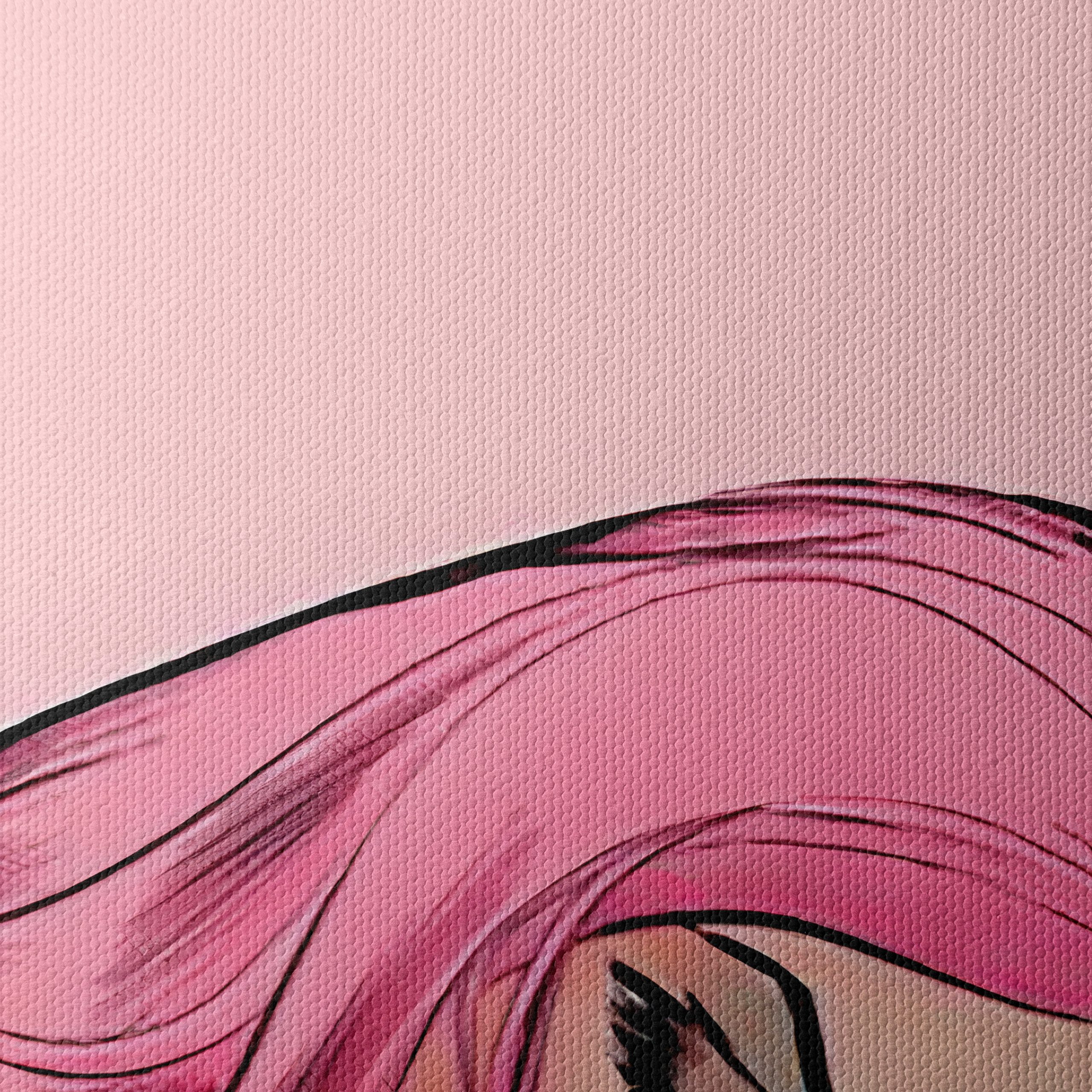 Stylized Pink Figure in Pop Art Style - Image 4