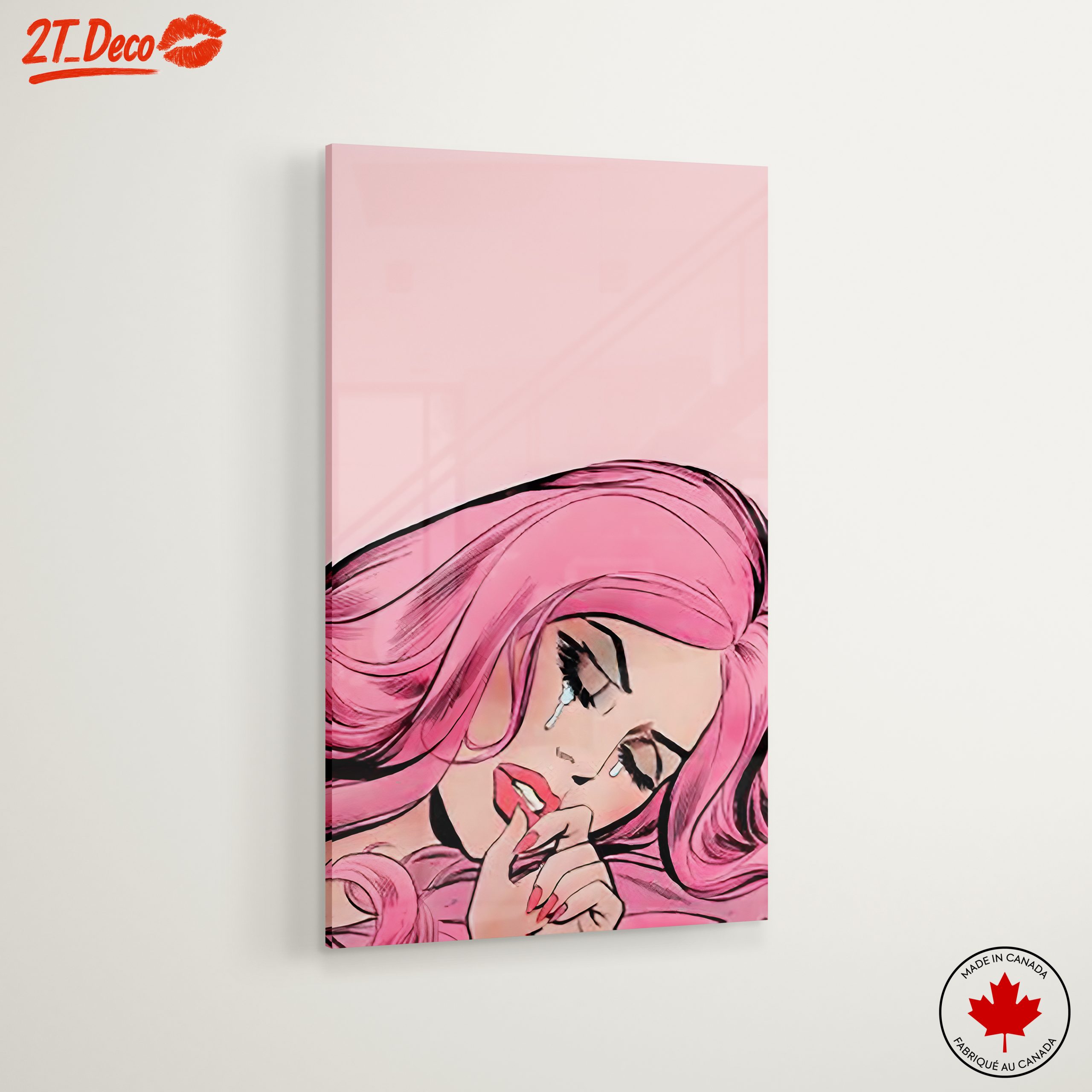 Stylized Pink Figure in Pop Art Style - Image 6
