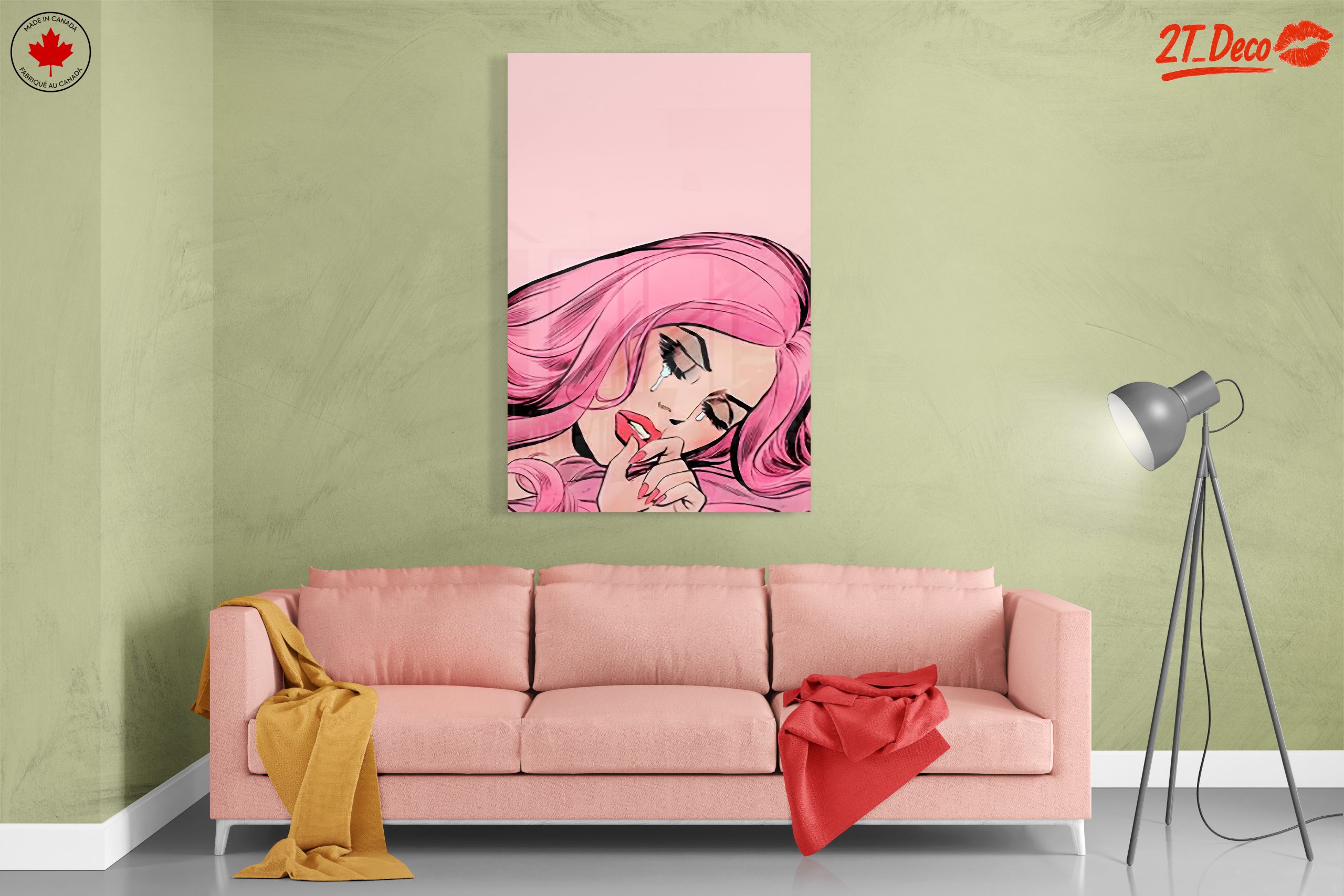Stylized Pink Figure in Pop Art Style - Image 7