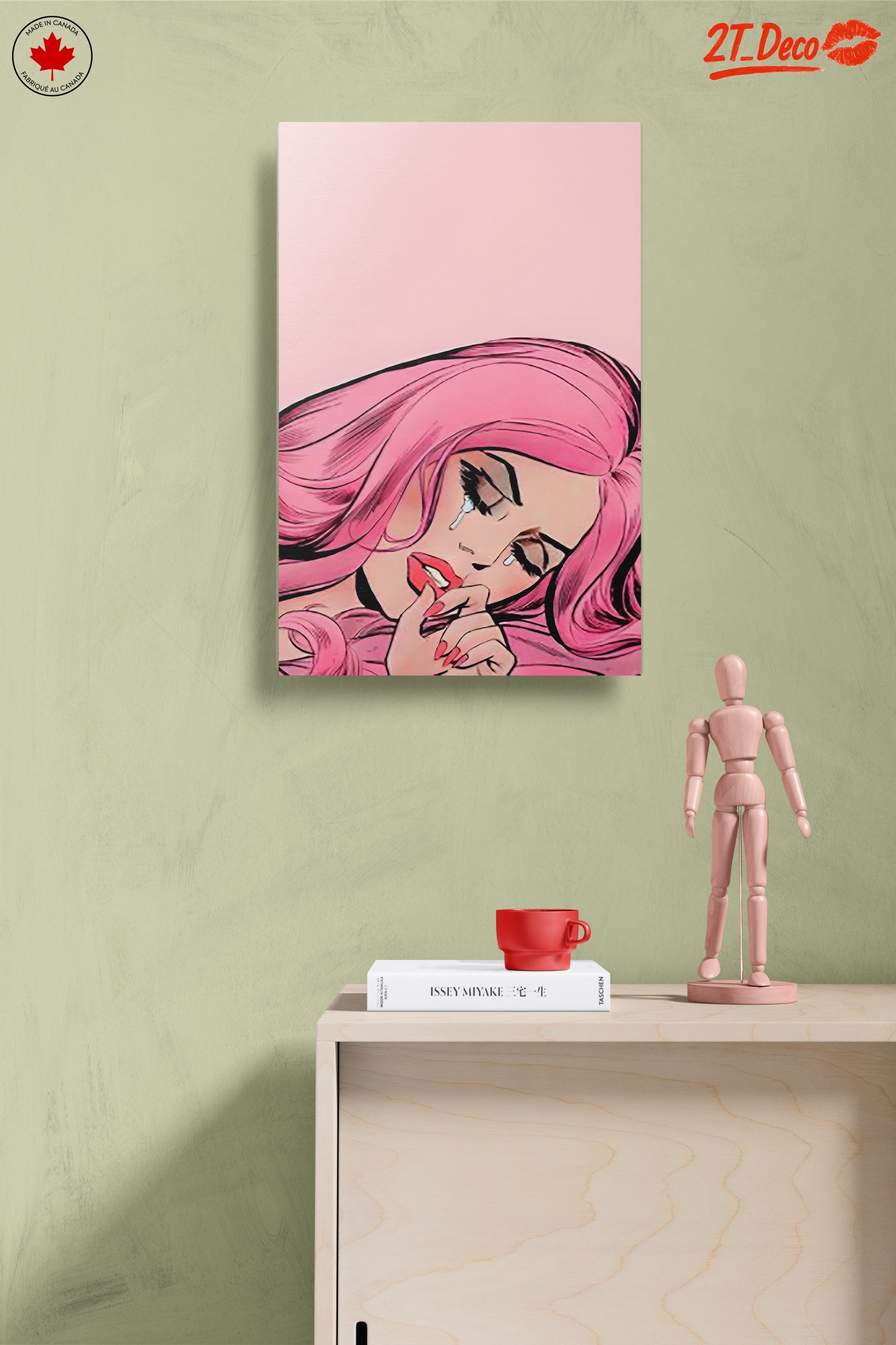 Stylized Pink Figure in Pop Art Style - Image 14