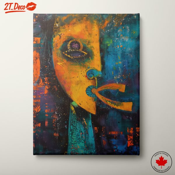 Colorful Abstract Afro Art Face