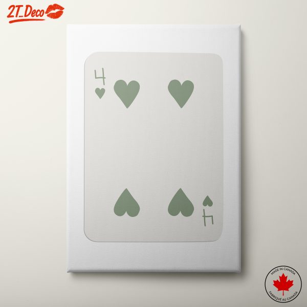 Minimalist Playing Card Design featuring Hearts