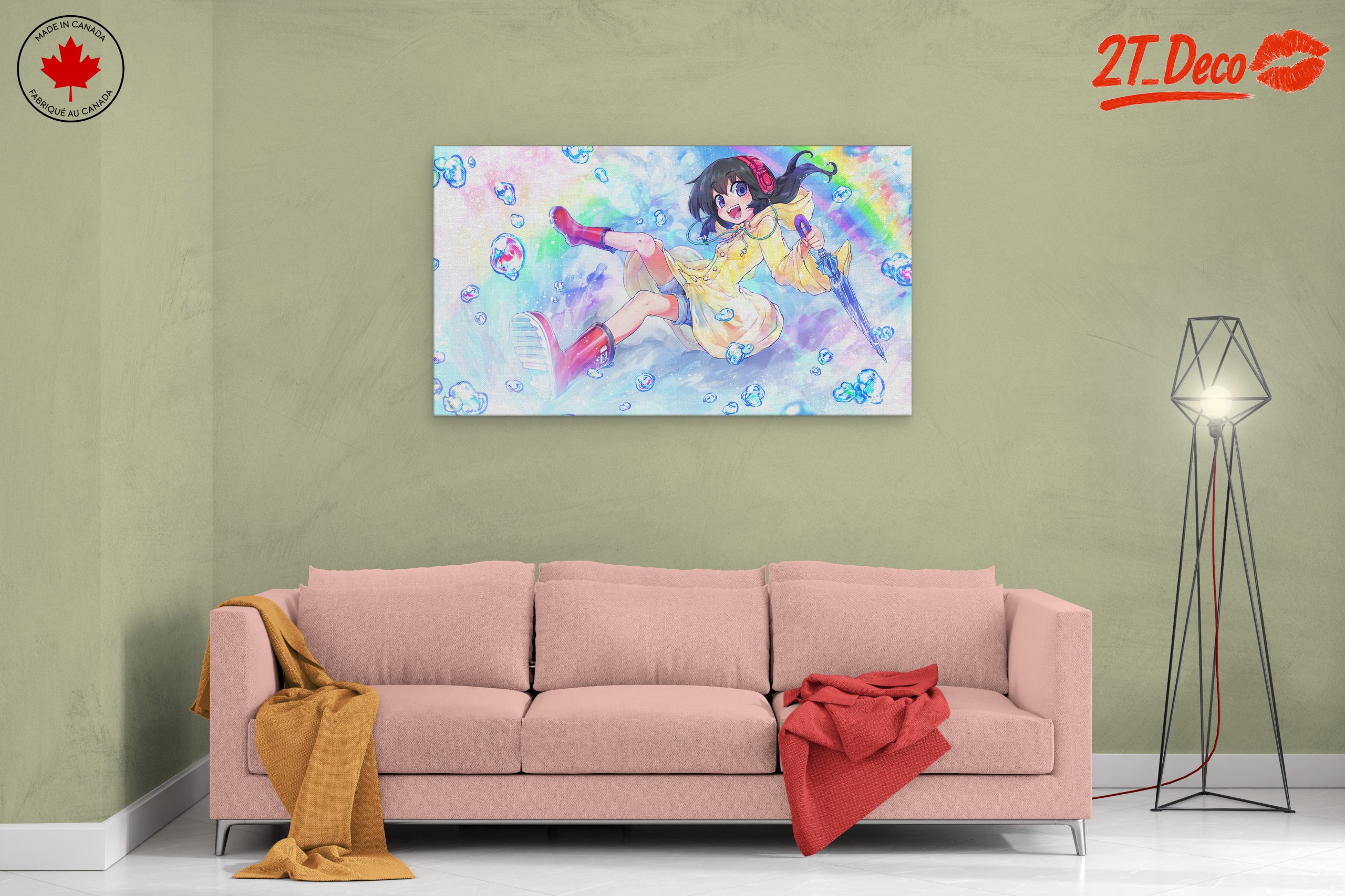Anime Character With Umbrella and Bubbles - Image 2