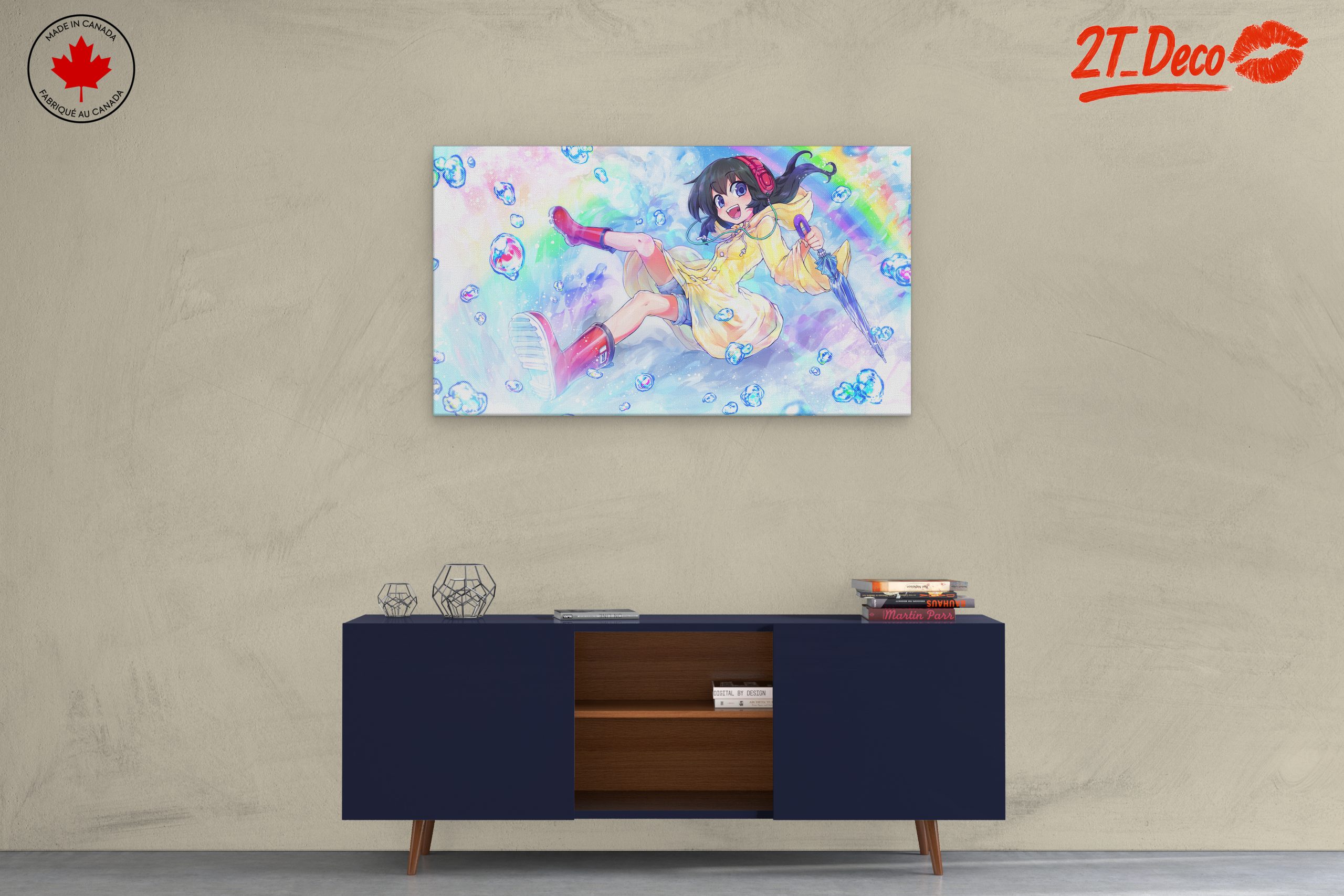 Anime Character With Umbrella and Bubbles - Image 3