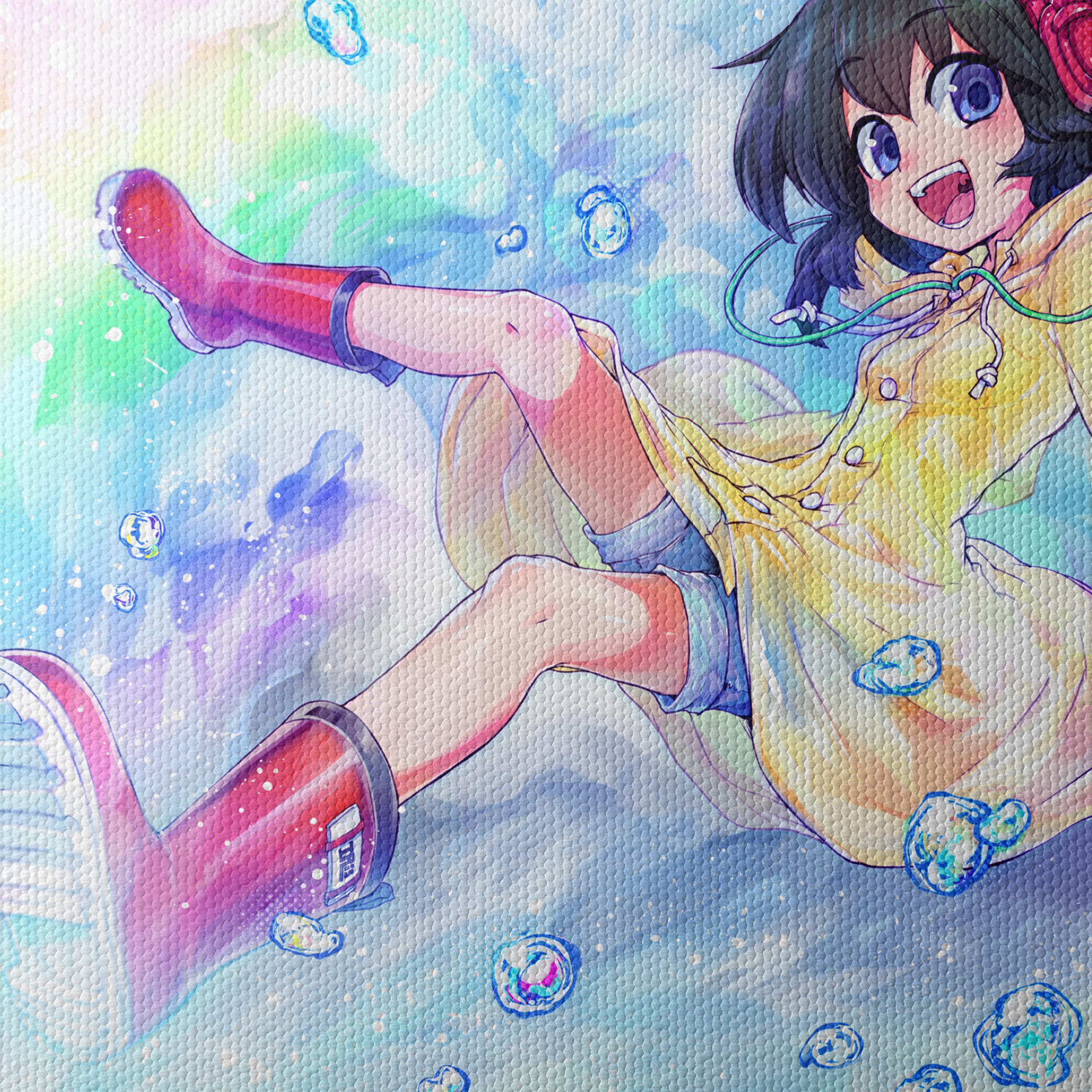 Anime Character With Umbrella and Bubbles - Image 4