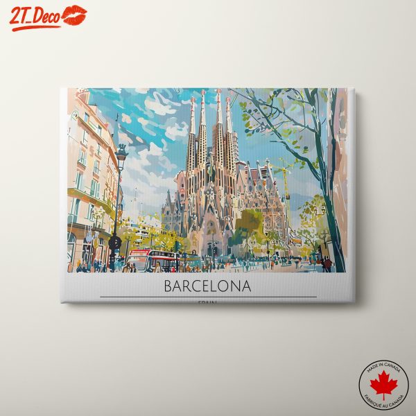 Artistic View of Barcelona Cityscape