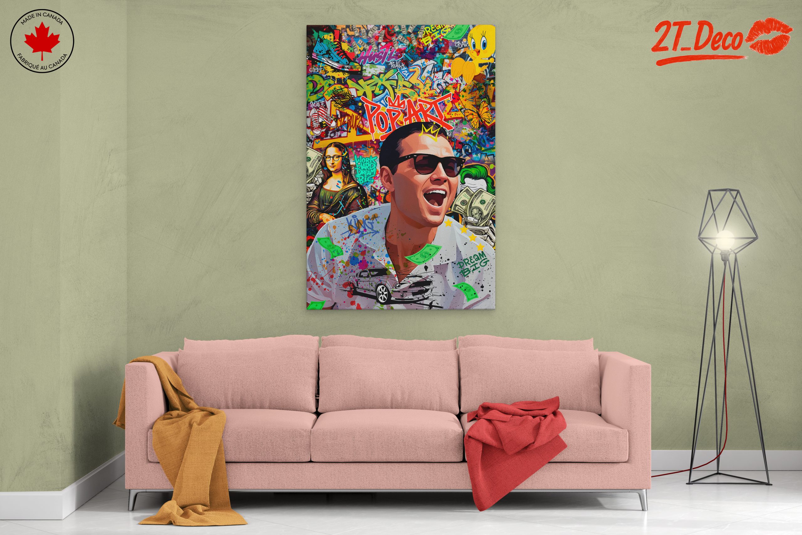 Vibrant Pop Art Collage with Iconic Figures - Image 2