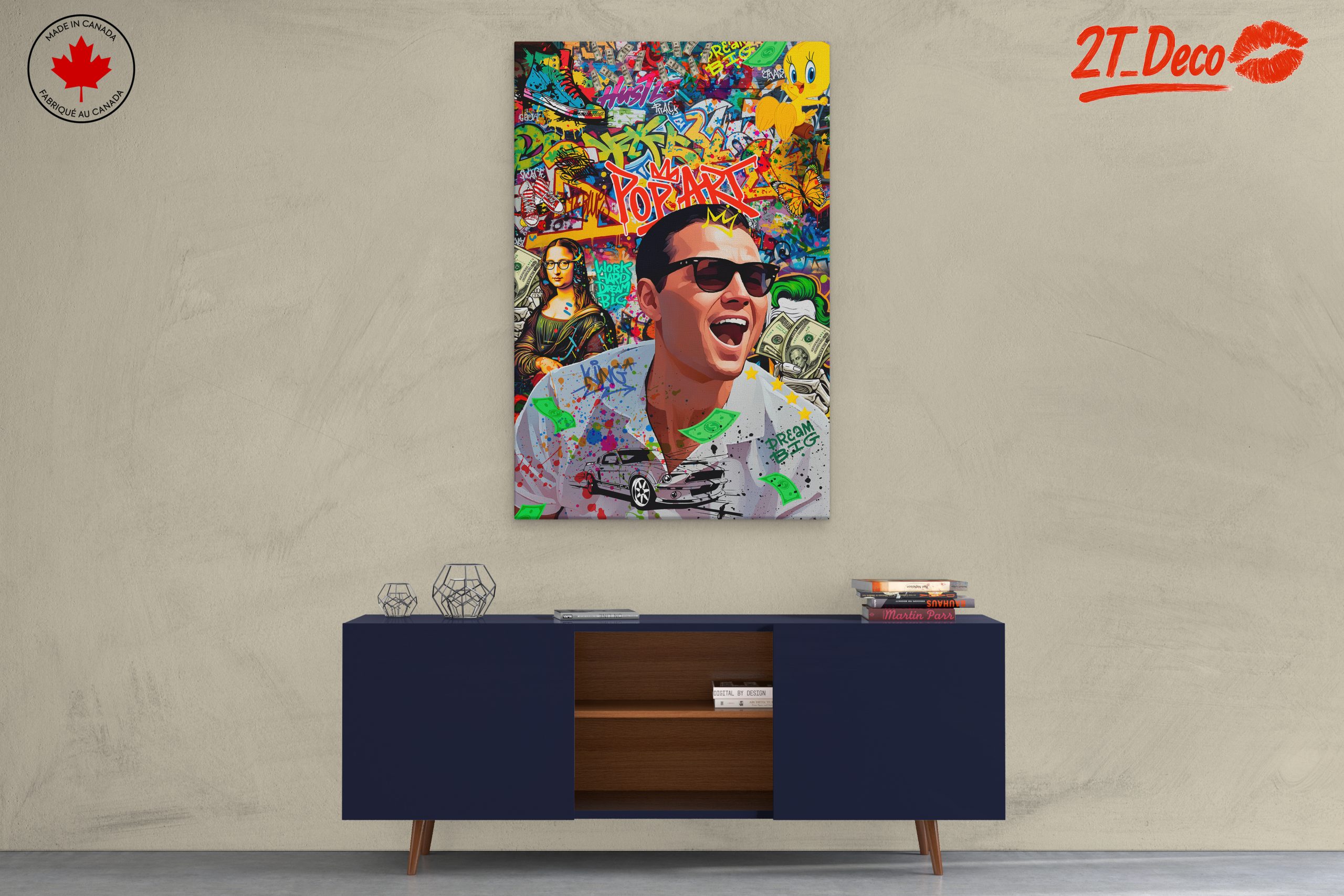 Vibrant Pop Art Collage with Iconic Figures - Image 3