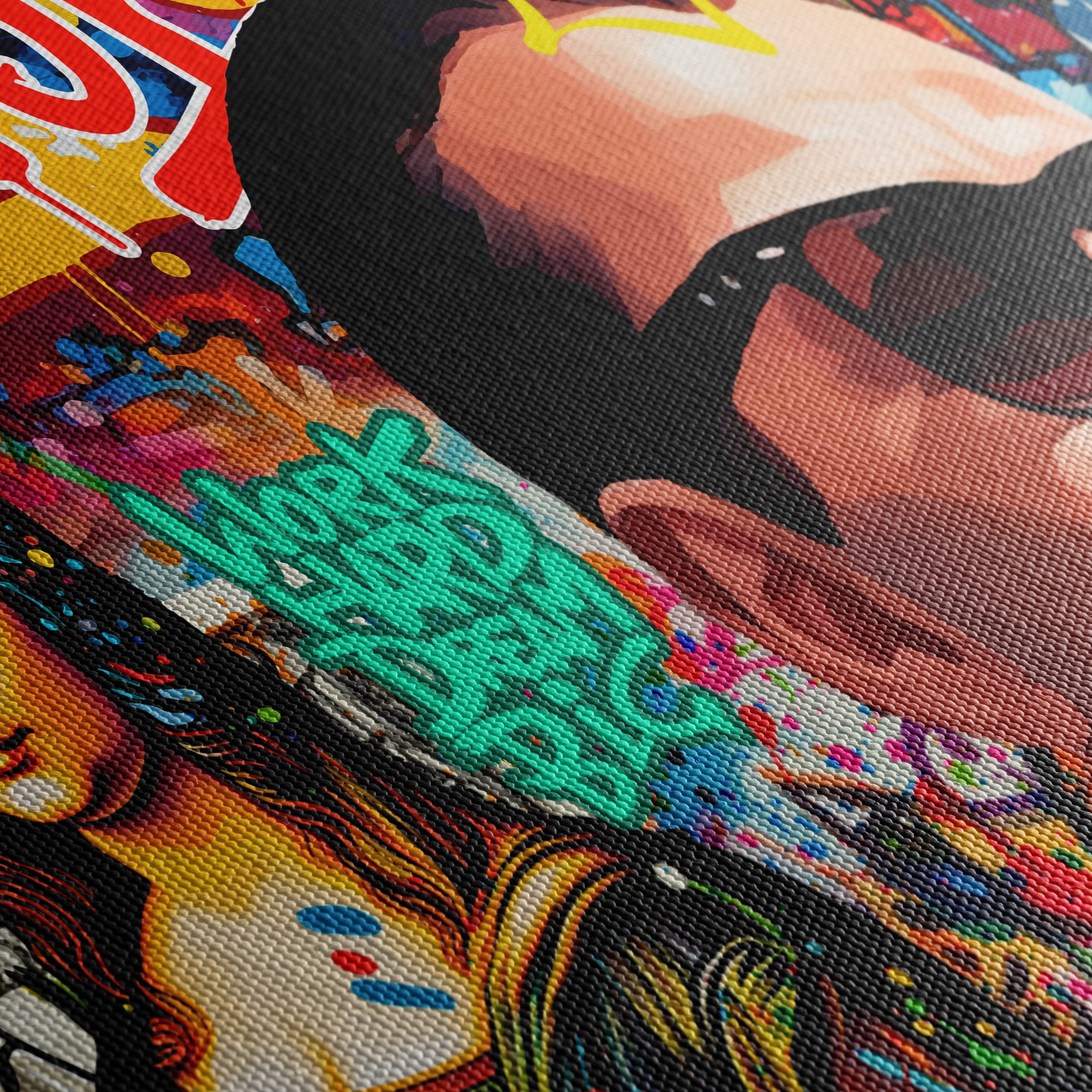 Vibrant Pop Art Collage with Iconic Figures - Image 5