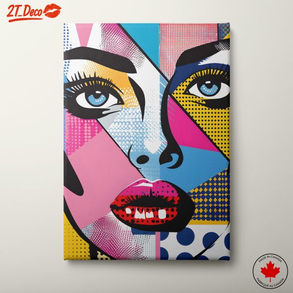 Vibrant Pop Art Portrait with Bold Colors