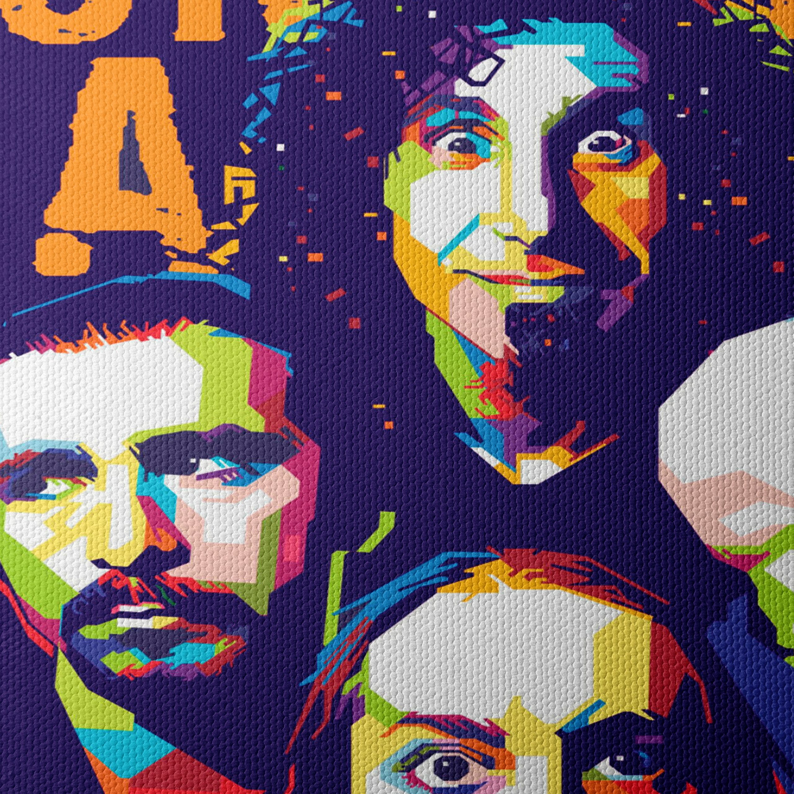 Vibrant Music Graphic Art Featuring Famous Band - Image 4