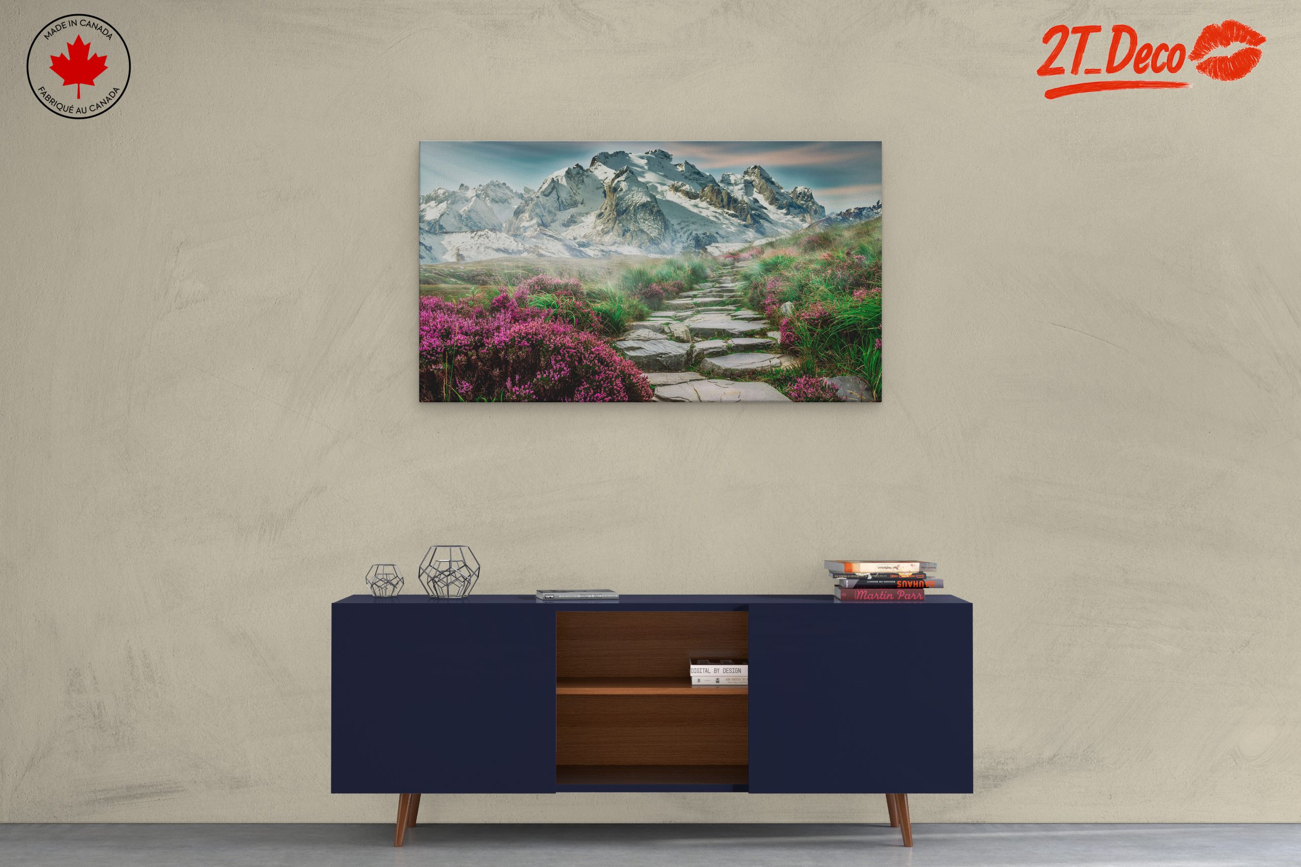 Majestic Mountain Path with Wildflowers - Image 3