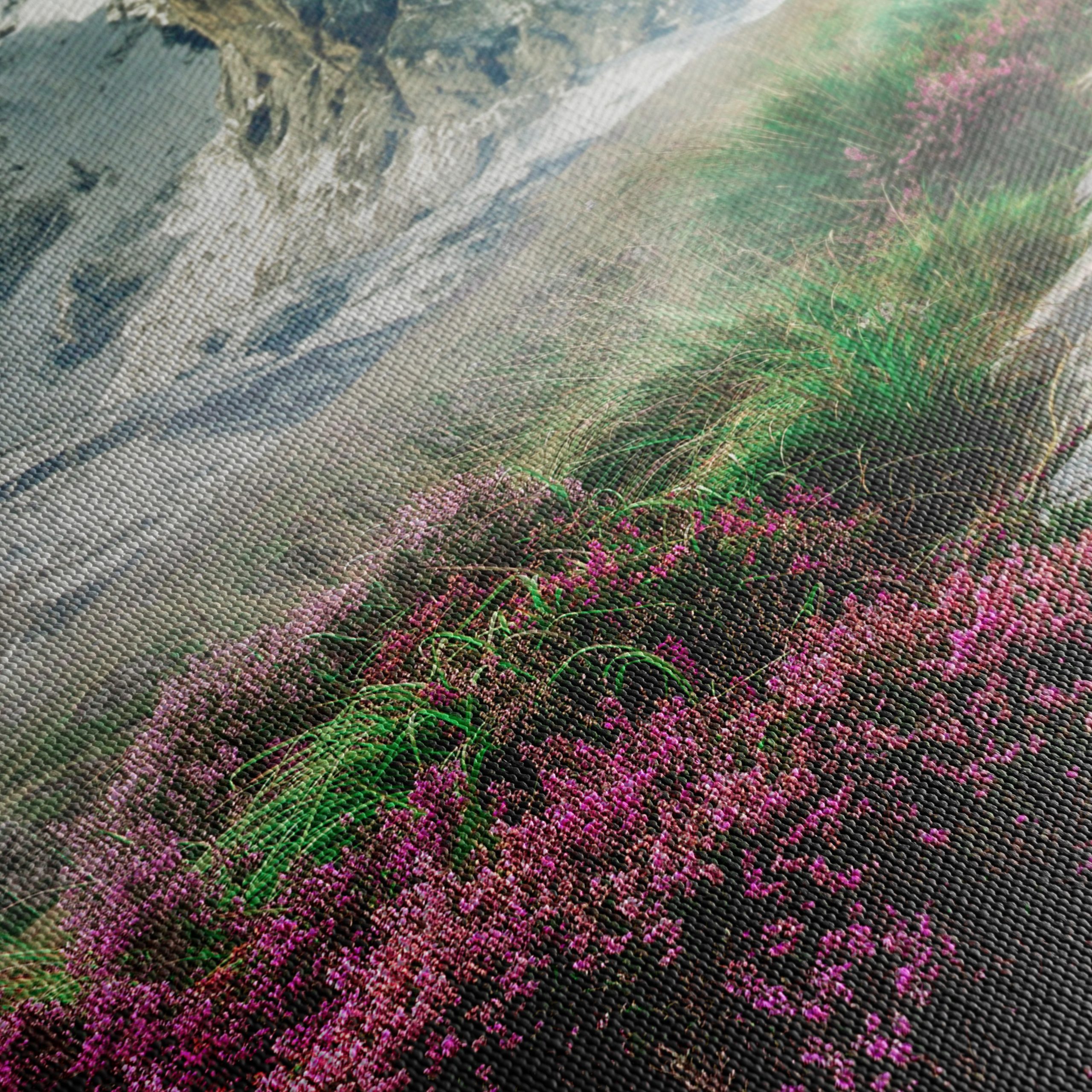 Majestic Mountain Path with Wildflowers - Image 5