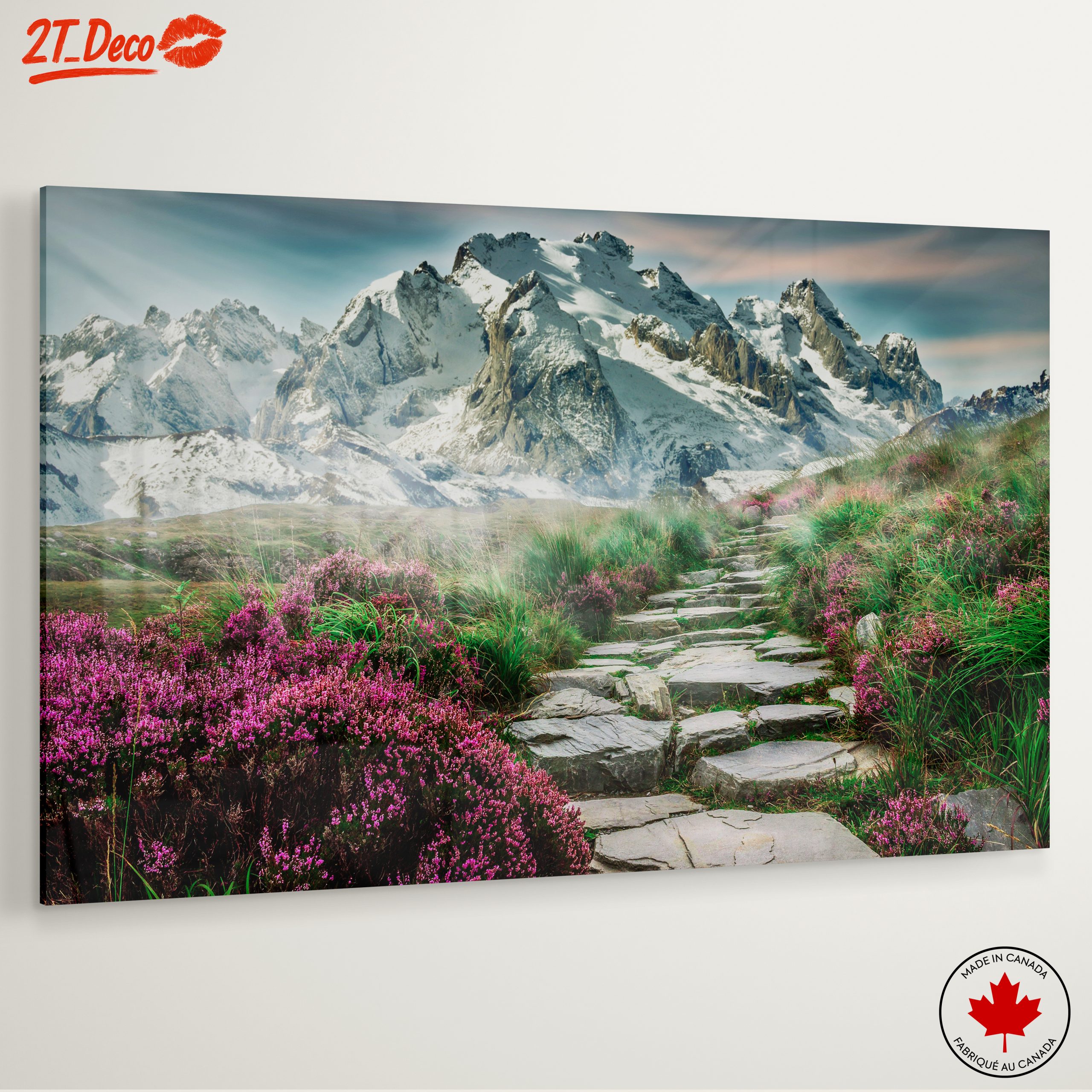 Majestic Mountain Path with Wildflowers - Image 6