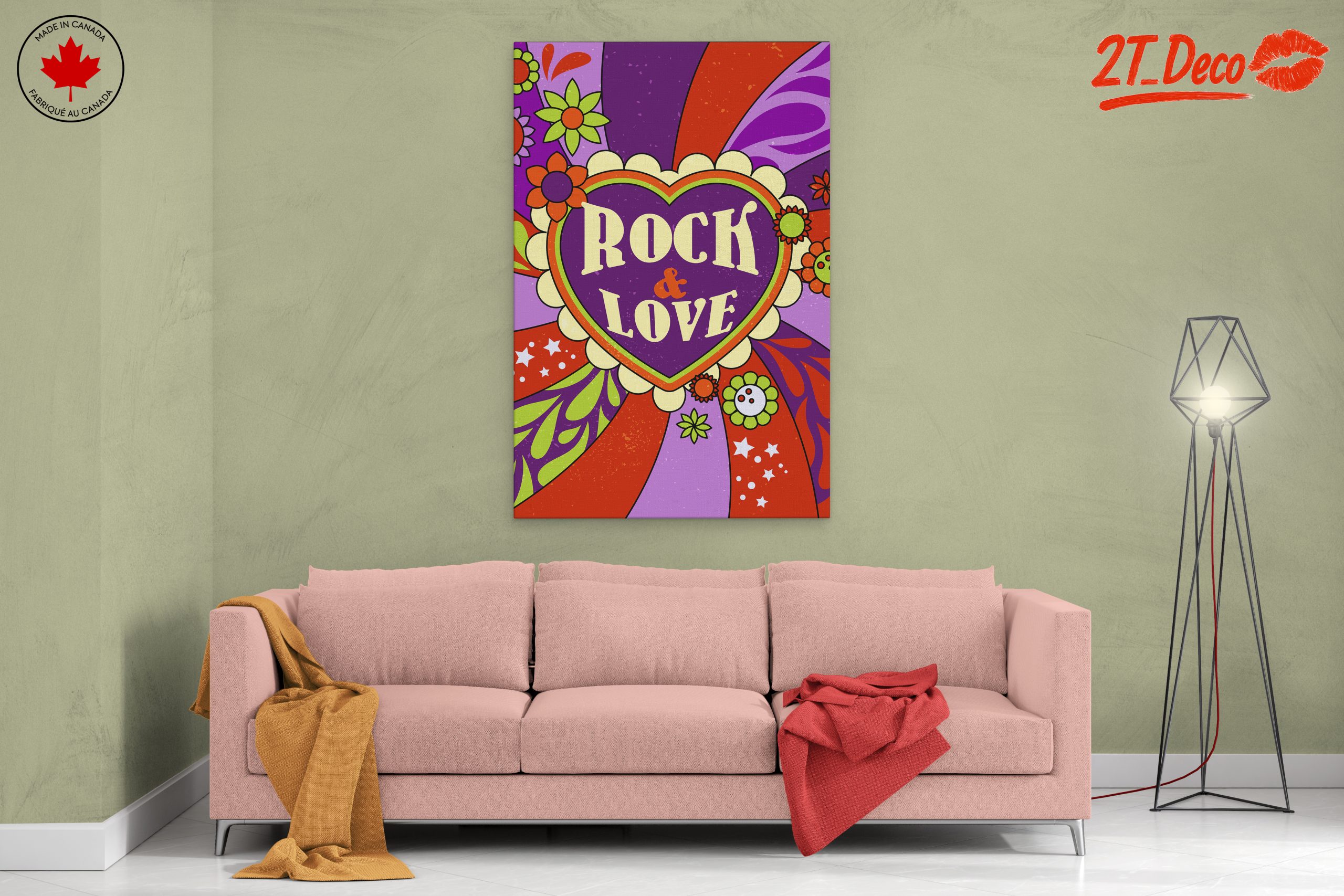 Vibrant Retro Flower Art for Bold Decor - Image 2