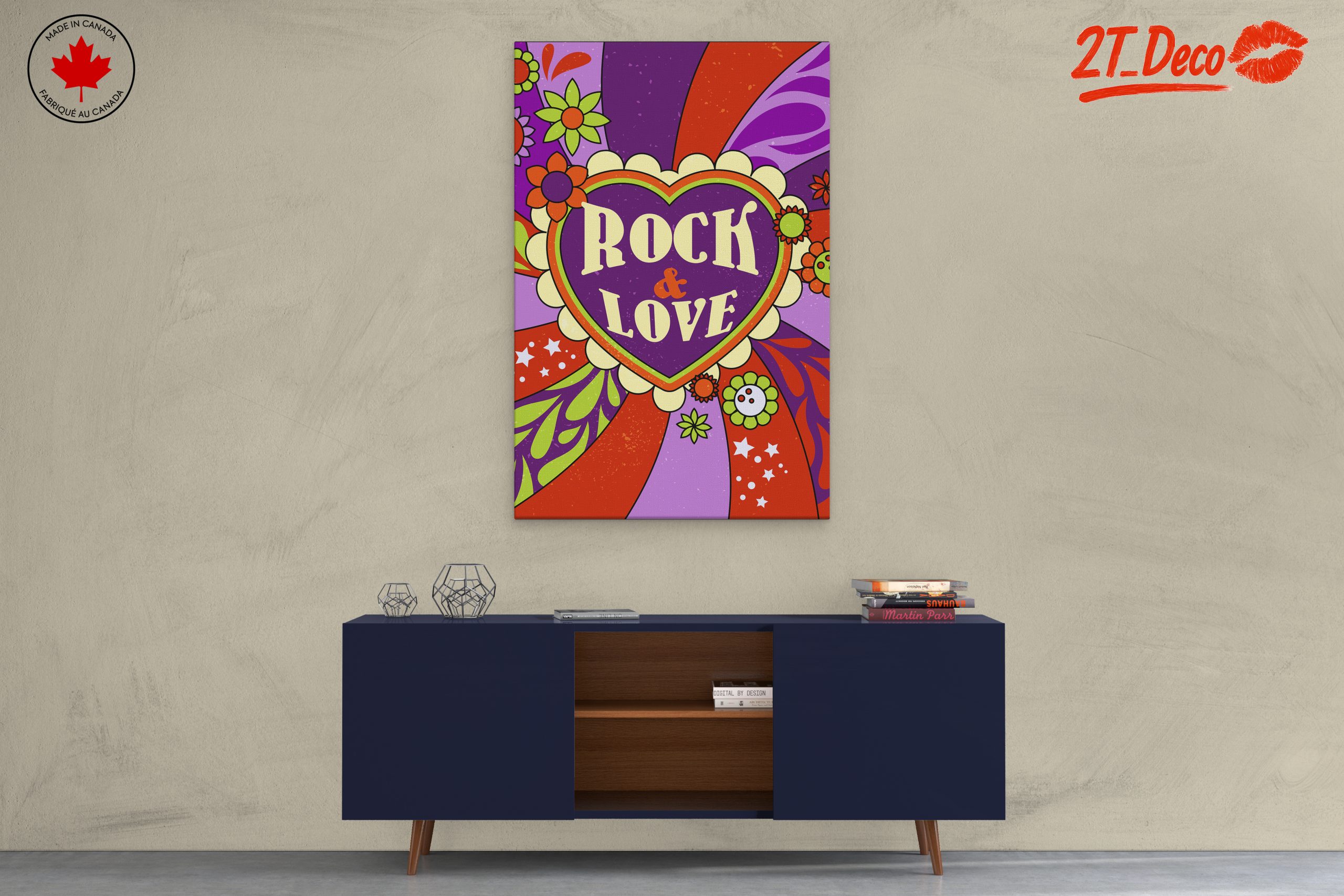 Vibrant Retro Flower Art for Bold Decor - Image 3