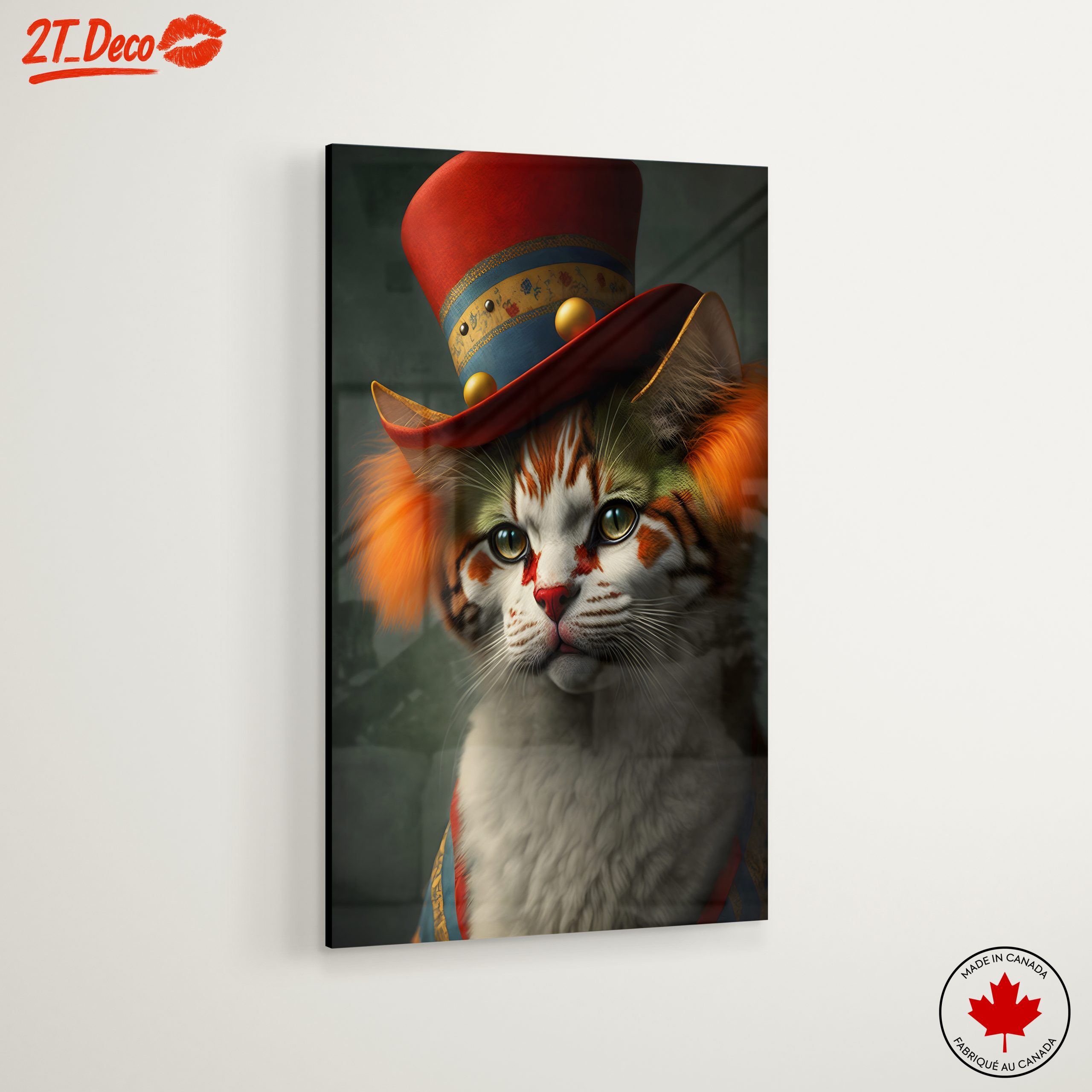 Whimsical Cat Portrait in a Hat - Image 6
