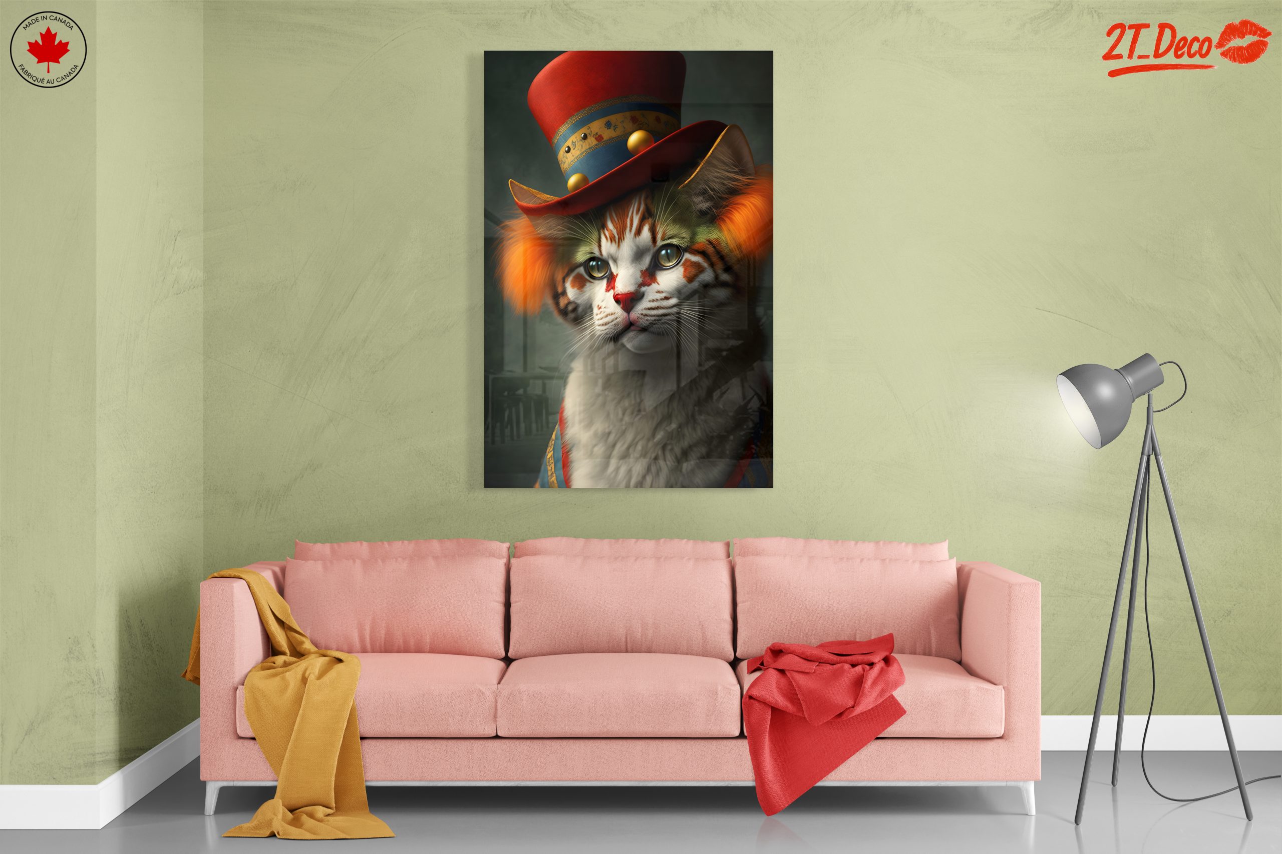 Whimsical Cat Portrait in a Hat - Image 7