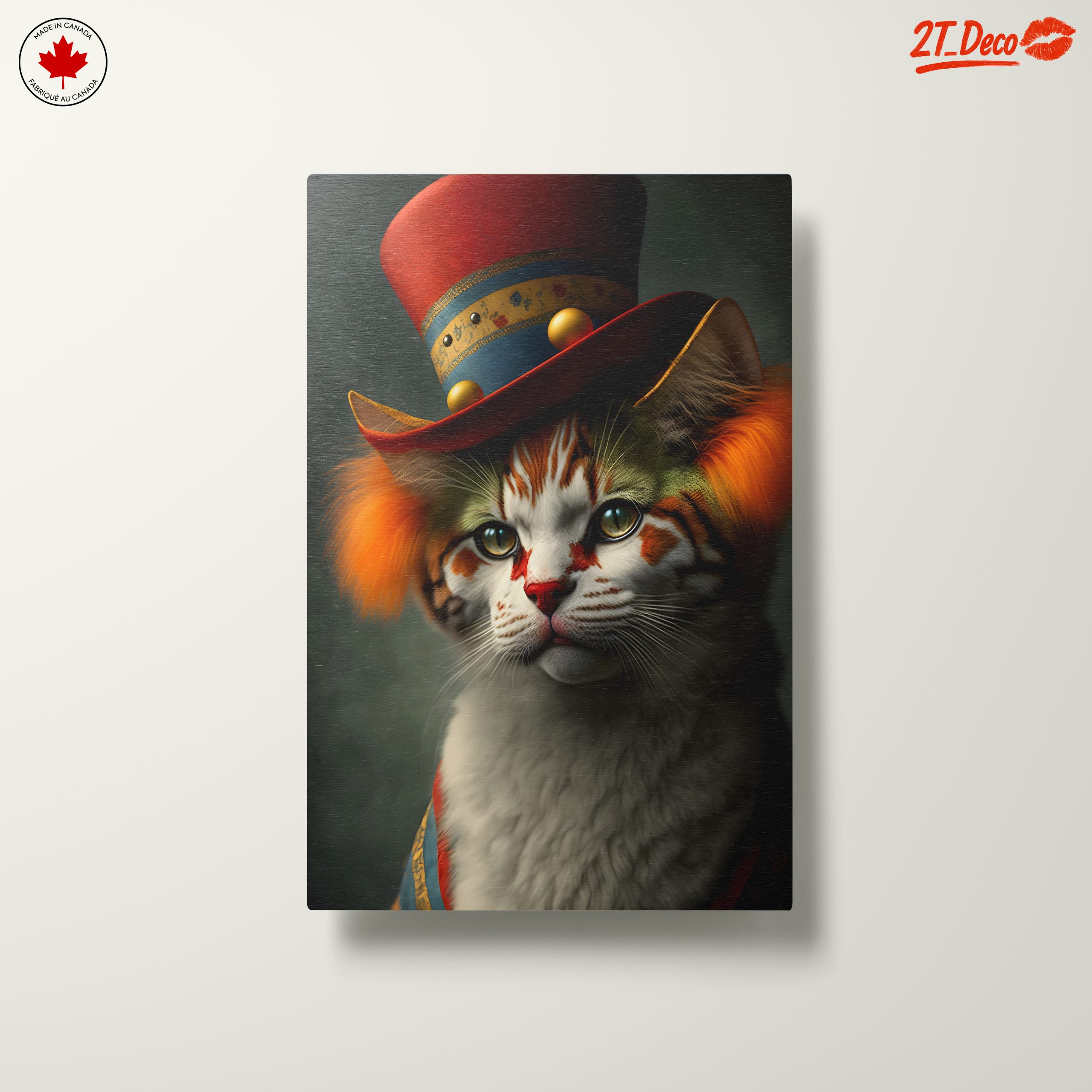 Whimsical Cat Portrait in a Hat - Image 10