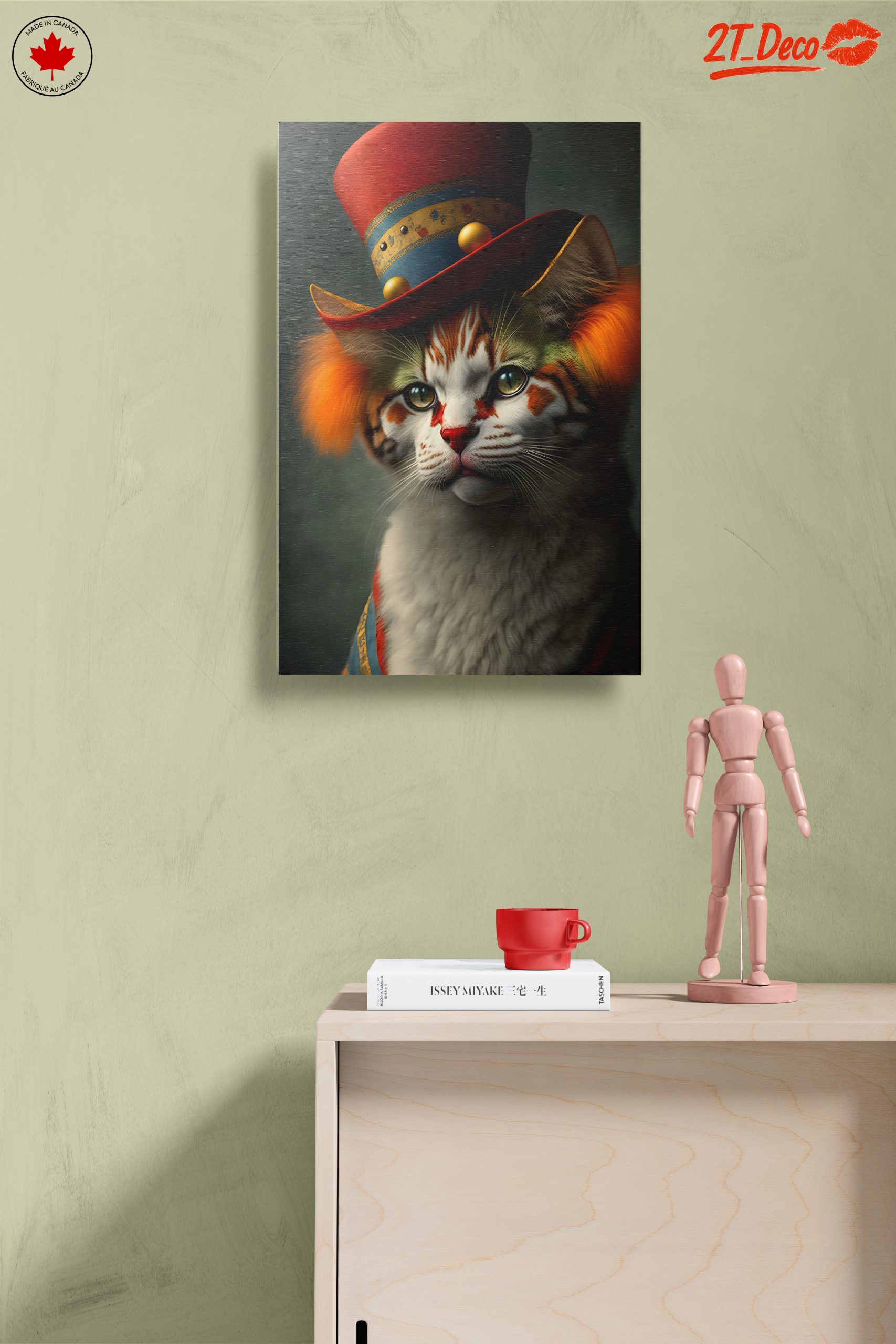 Whimsical Cat Portrait in a Hat - Image 14