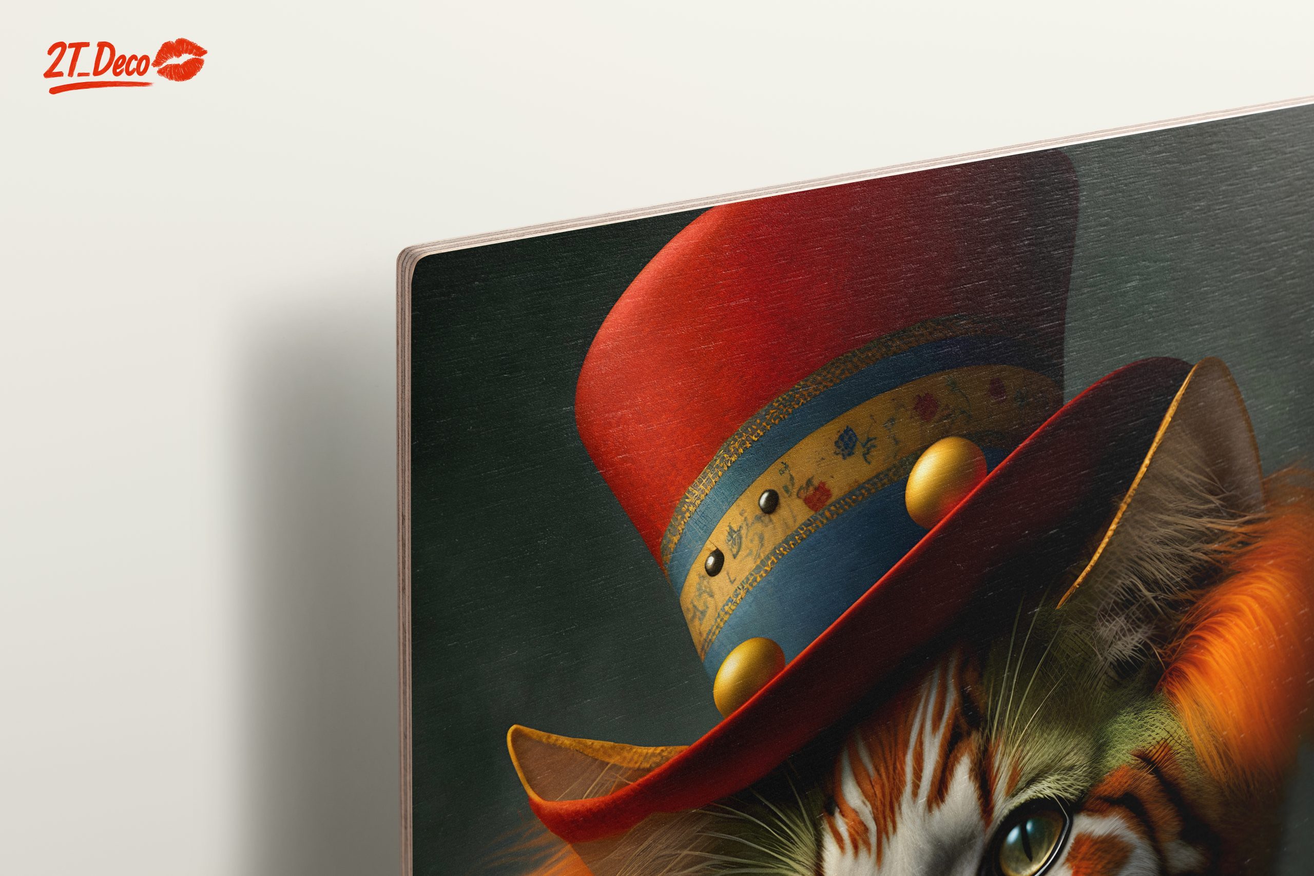 Whimsical Cat Portrait in a Hat - Image 15