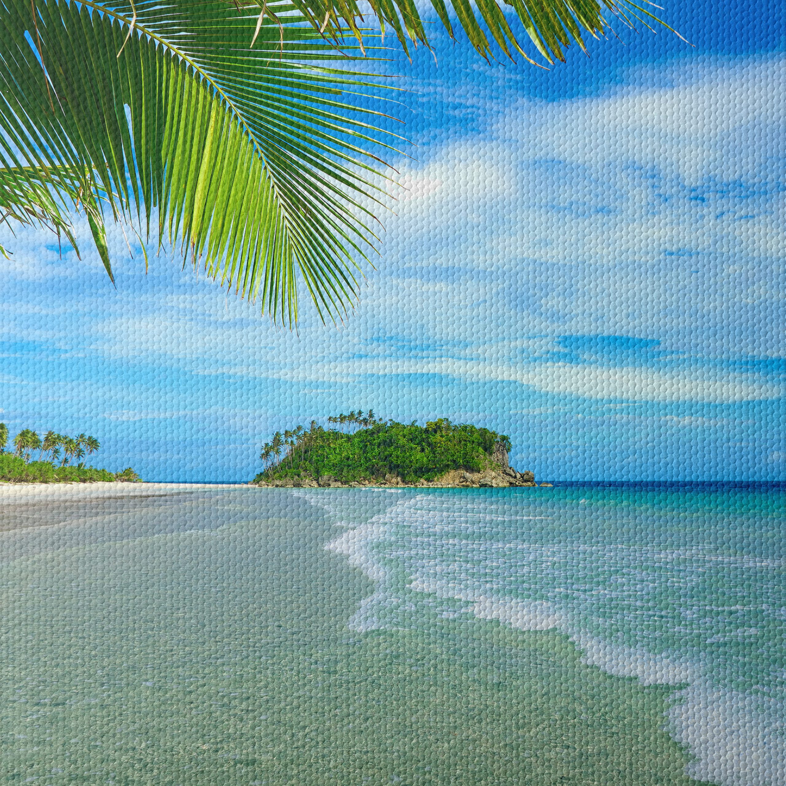 Serene Beach Landscape with Palm Trees 2 - Image 4
