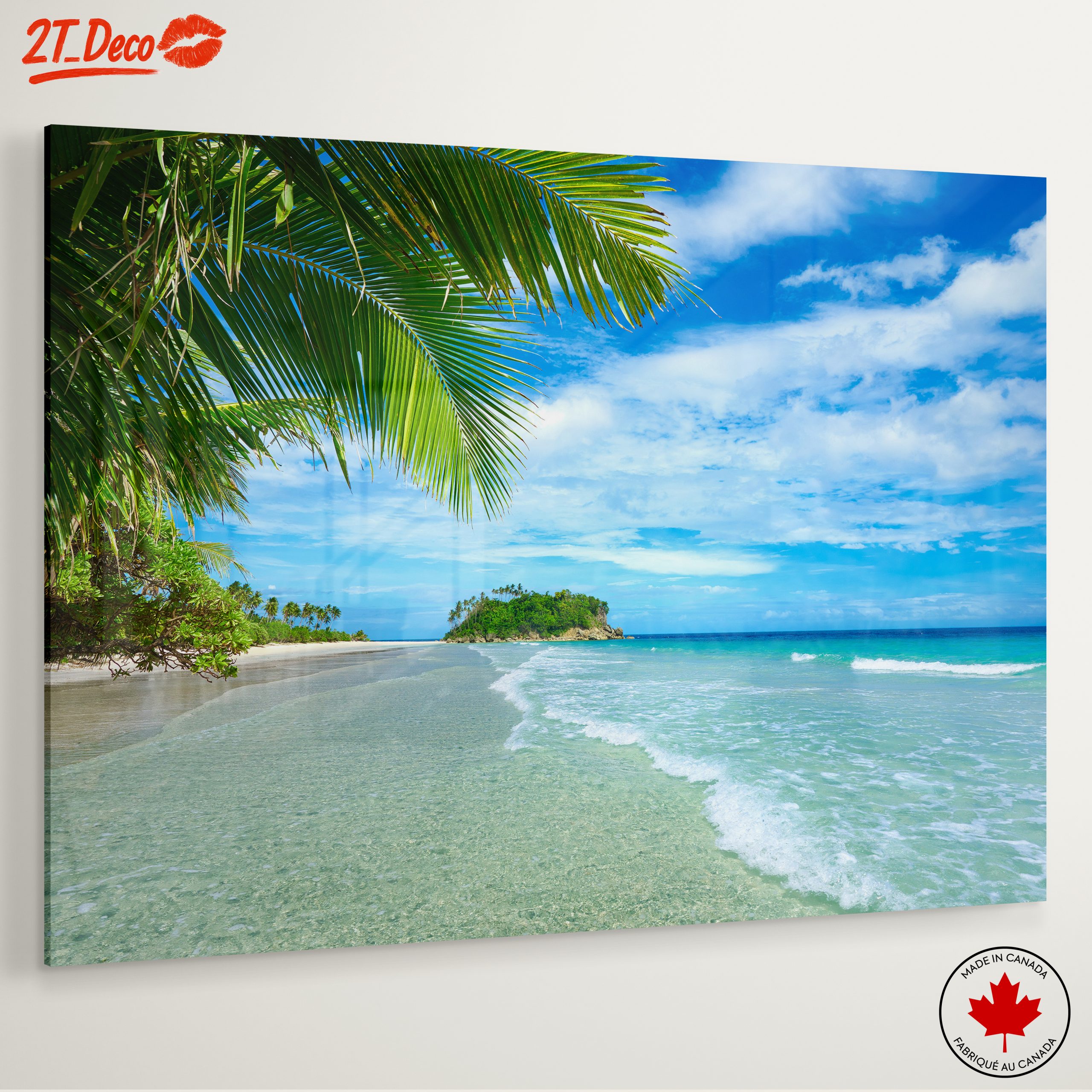 Serene Beach Landscape with Palm Trees 2 - Image 6