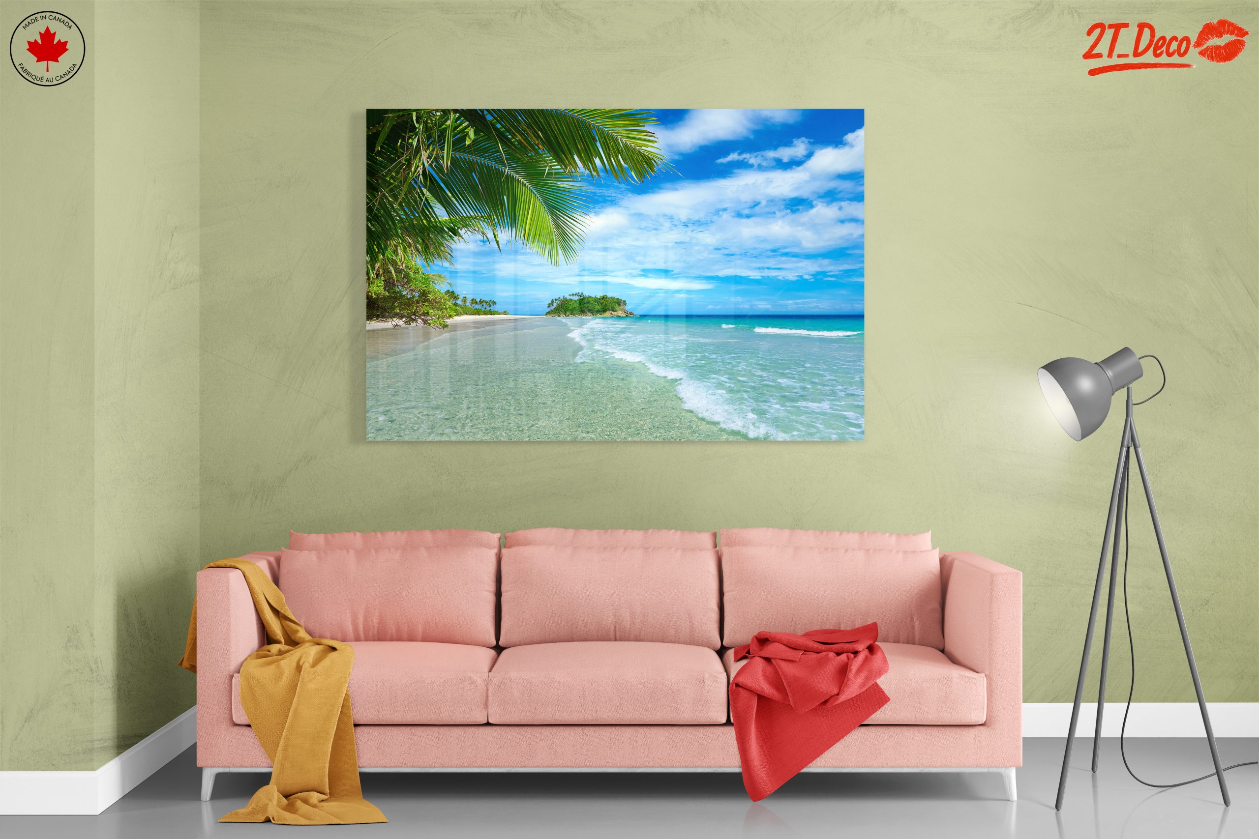 Serene Beach Landscape with Palm Trees 2 - Image 7