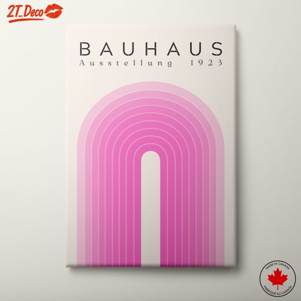 Bauhaus Pink Arch Wall Art