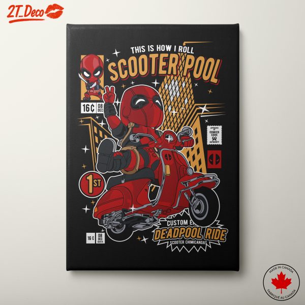 Deadpool Scooter Ride Character Art