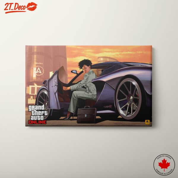 Grand Theft Auto Character Art in Dynamic Setting