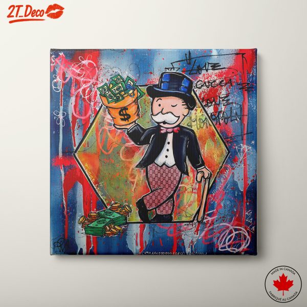 Wealthy Character with Money Bag