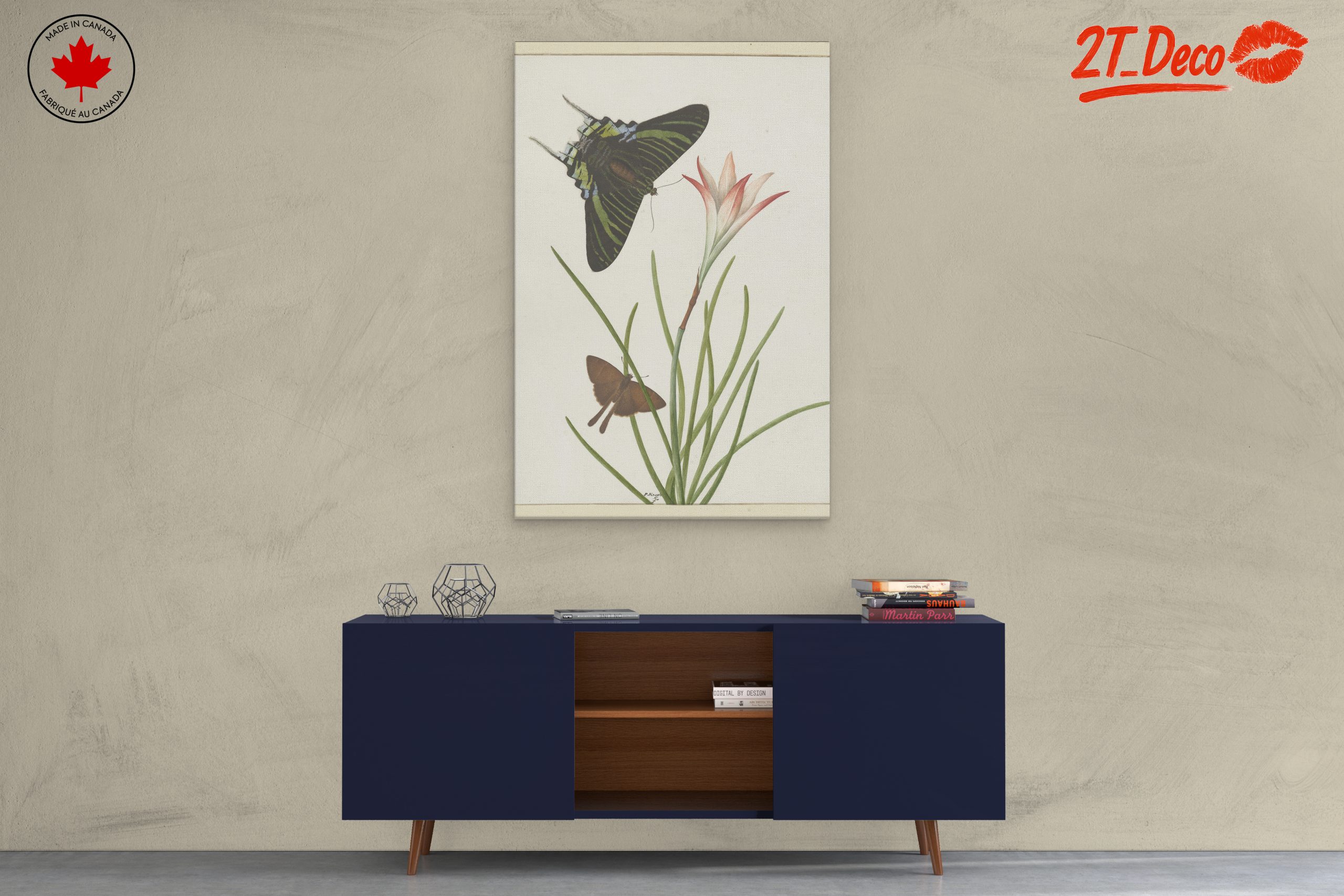 Colorful Butterfly Artwork with Floral Background - Image 3
