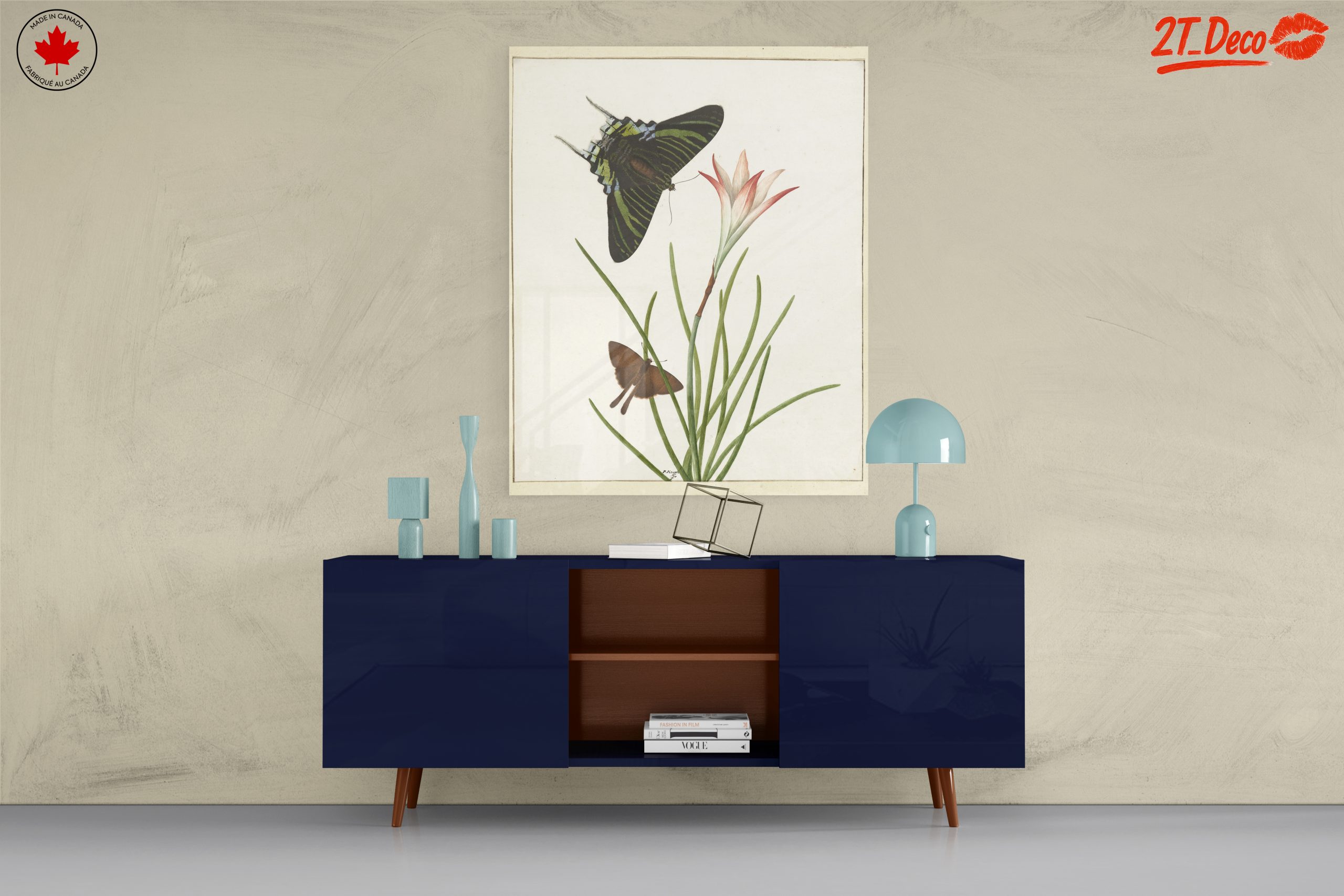 Colorful Butterfly Artwork with Floral Background - Image 8